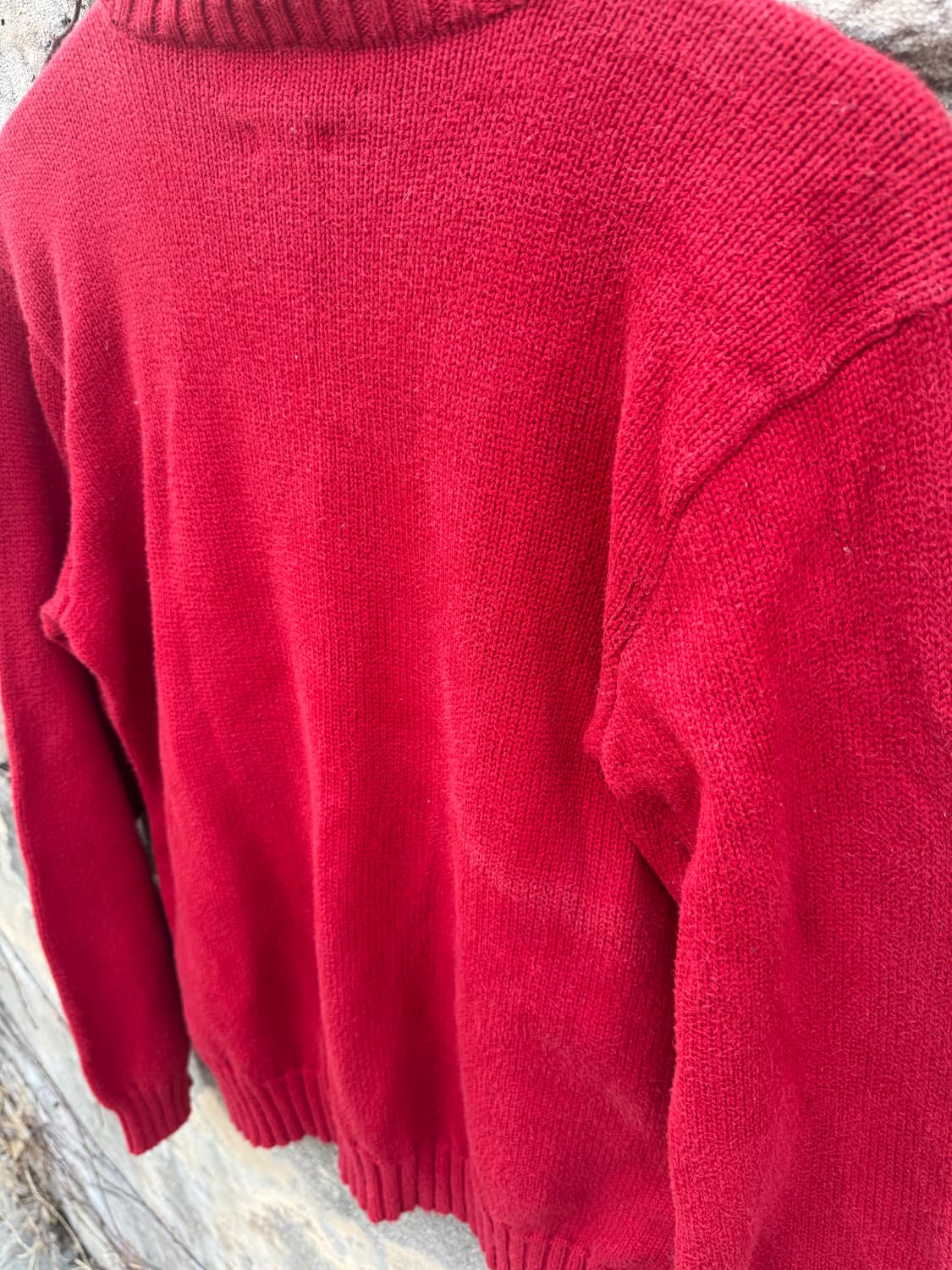 폴로 랄프로렌 빈티지 코튼 니트 레드 m 상품이미지4