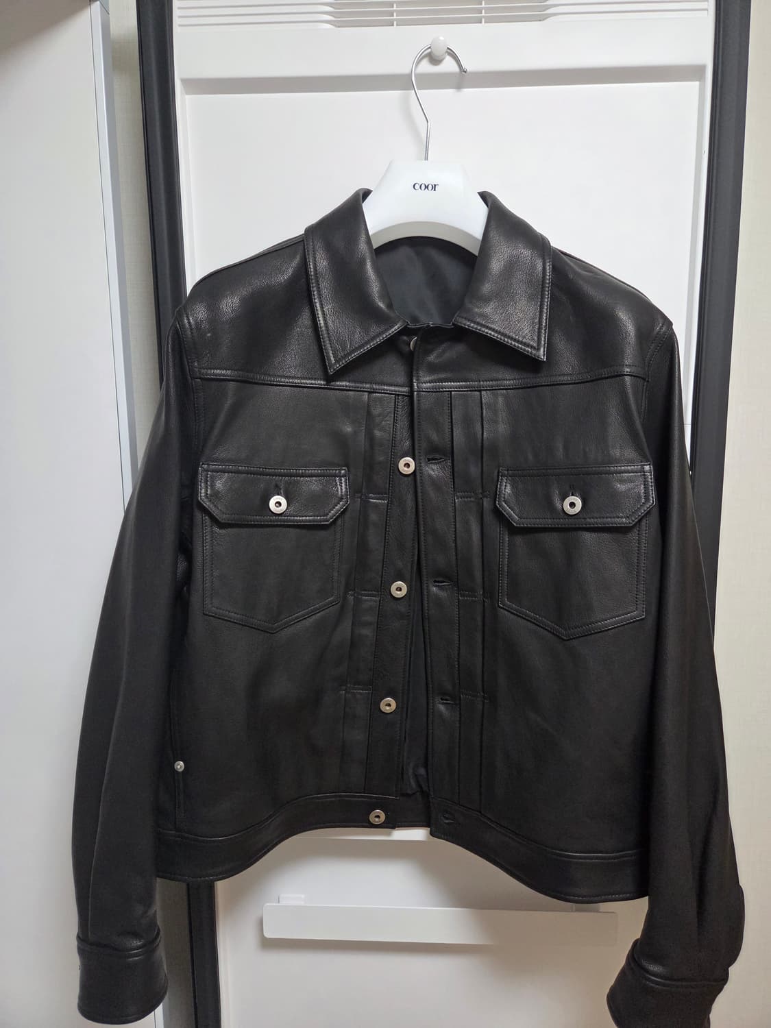 쿠어 램스킨 트러커 자켓 L 상품이미지1