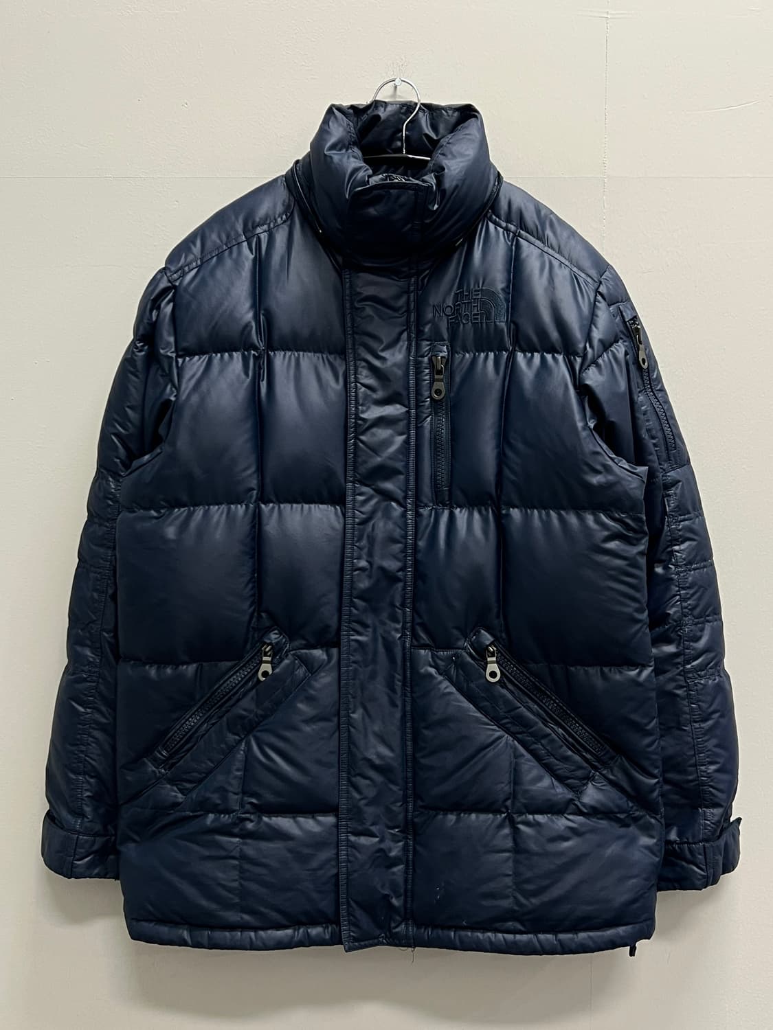 노스페이스 올드스쿨 구스다운 패딩 자켓 네이비 상품이미지2