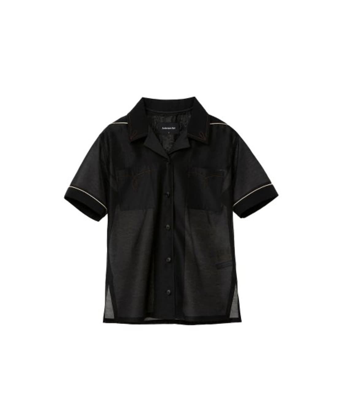 앤더슨벨 조지아 칼라 엠보더리 오간자 셔츠  상품이미지1