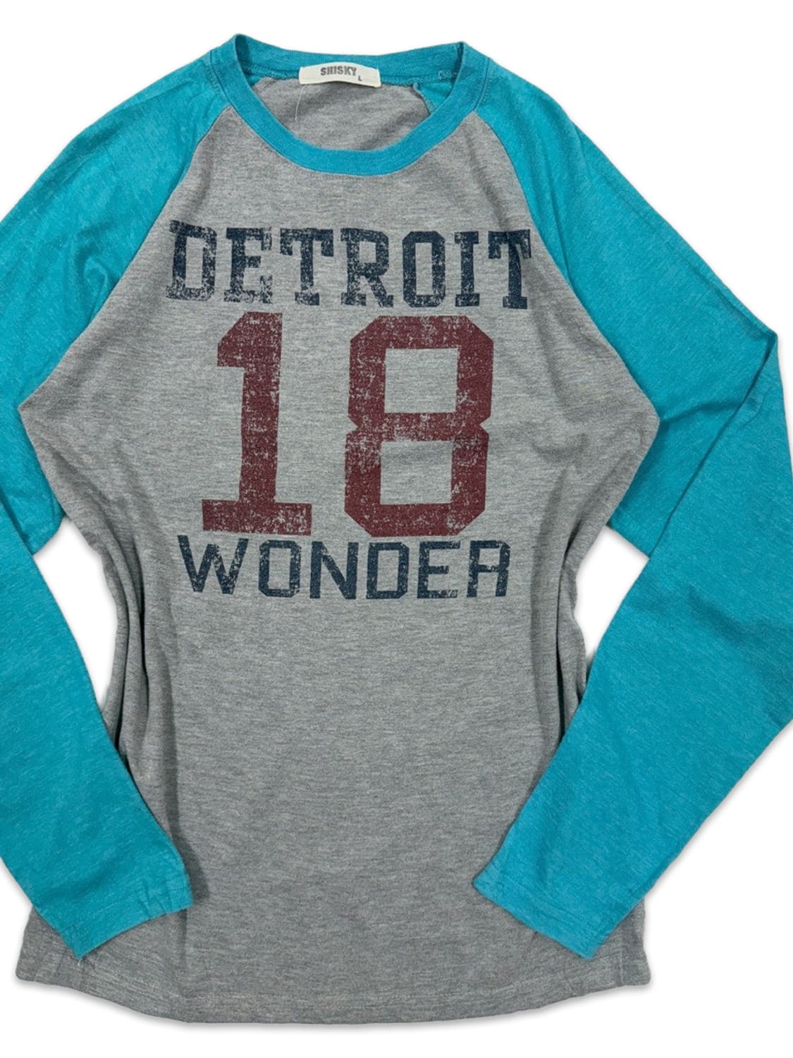 빈티지 SHISKY 블루그레이 로고 나그랑 긴팔티 상품이미지2