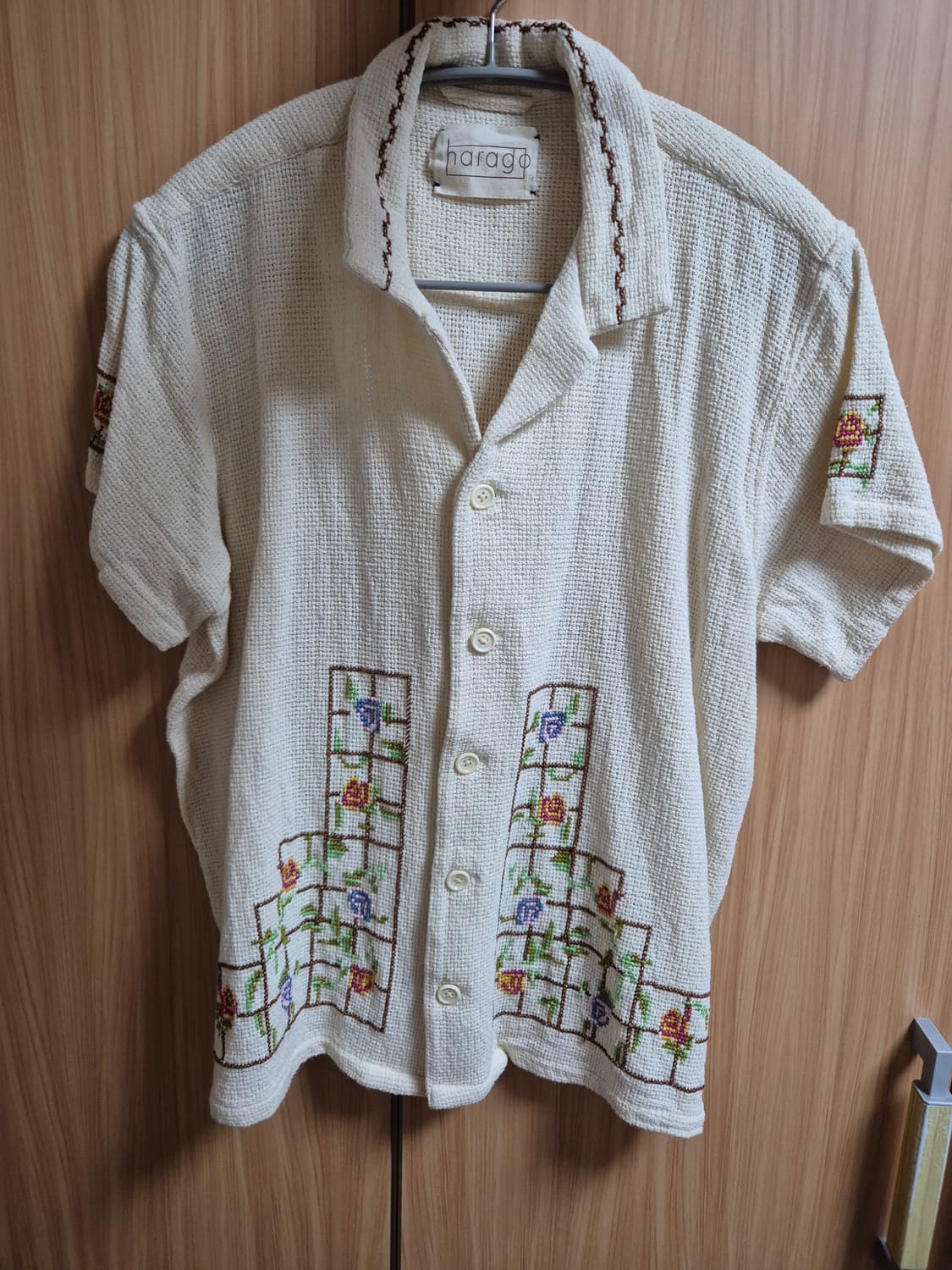 harago 하라고 자수 반팔 셔츠 M 상품이미지2