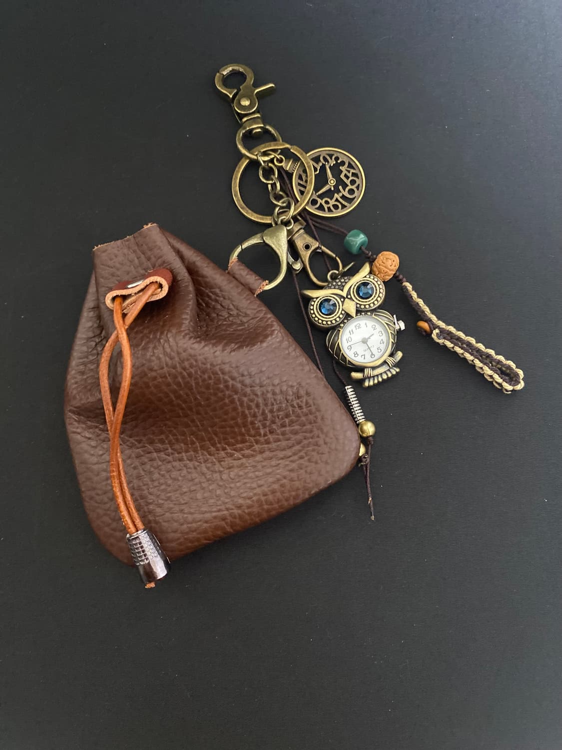 빈티지 가죽 파우치 키링 상품이미지2