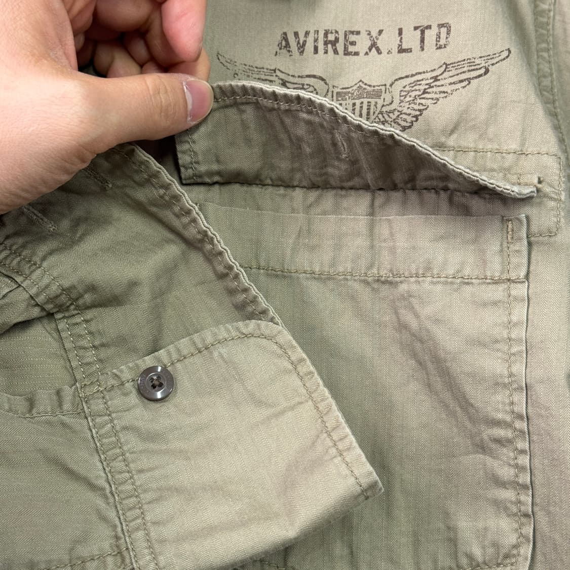 아비렉스 견장 밀리터리 셔츠 XL 상품이미지9