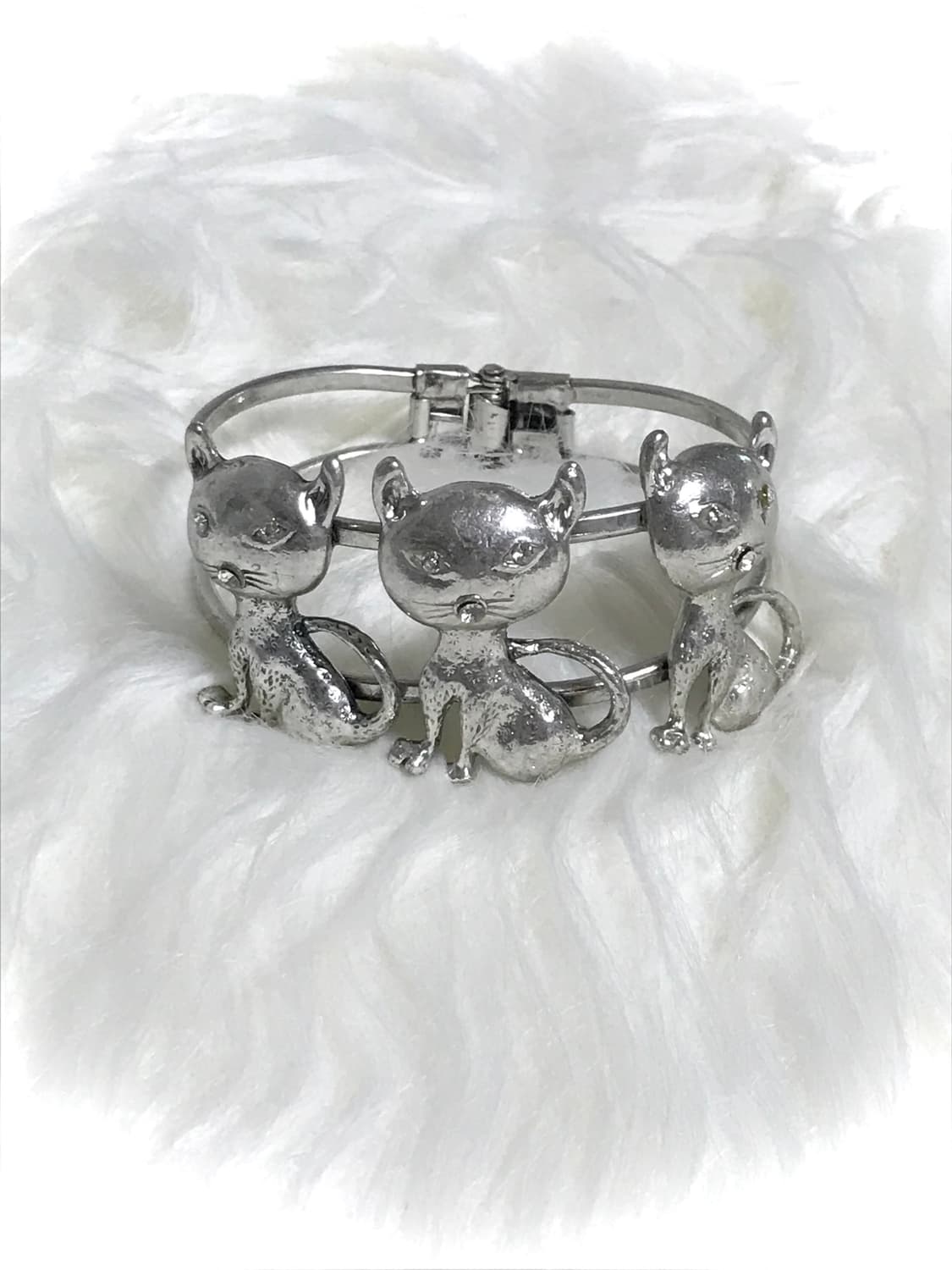 빈티지 고양이 뱅글 팔찌 상품이미지1