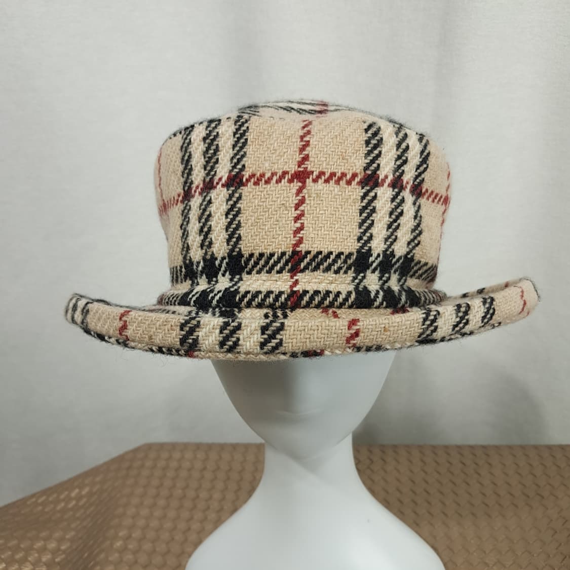 레어 빈티지 버버리 노바체크 램스울 버킷햇 P1988 상품이미지2