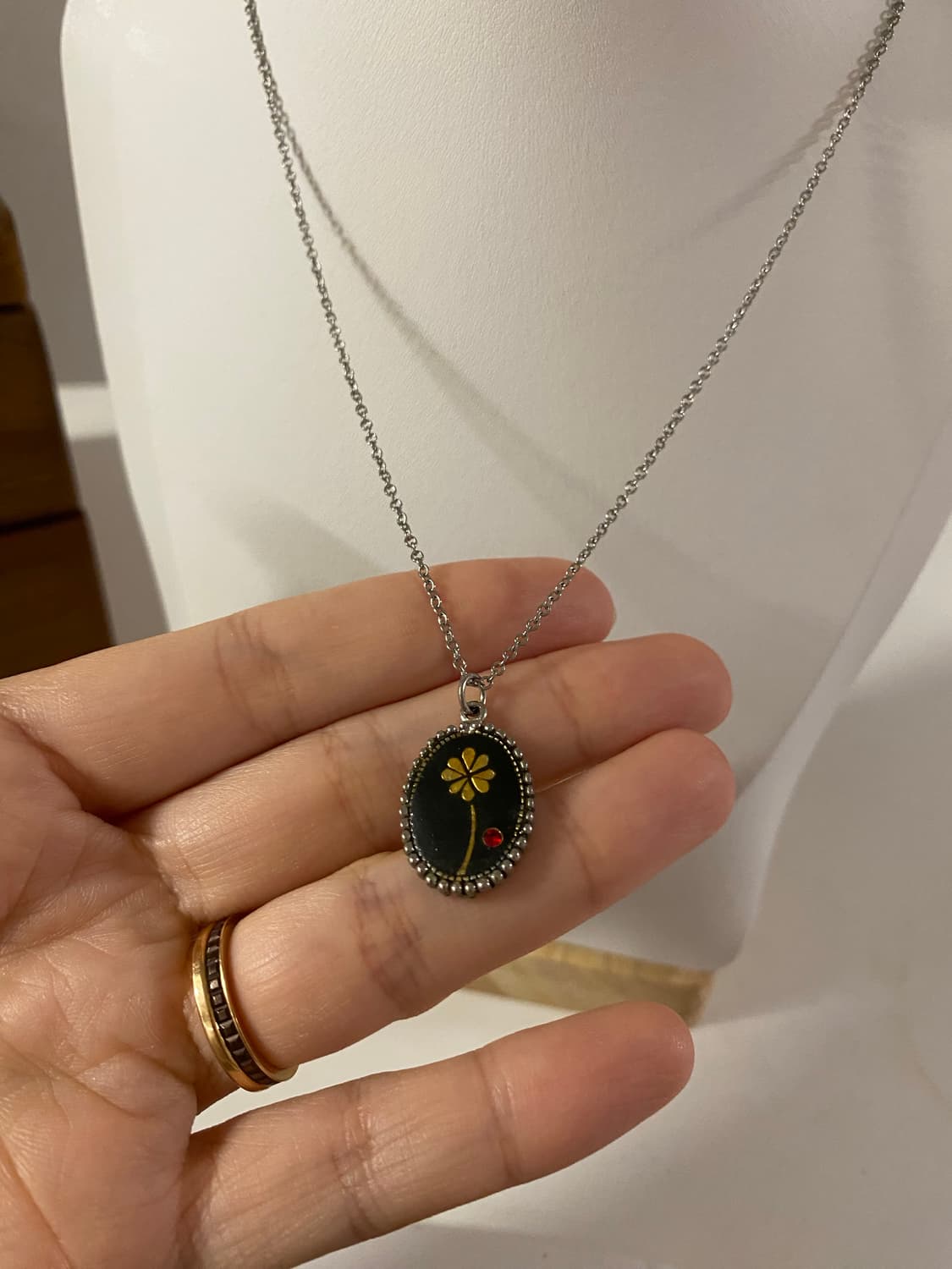 실버톤 빈티지 네잎클로버 목걸이 상품이미지3