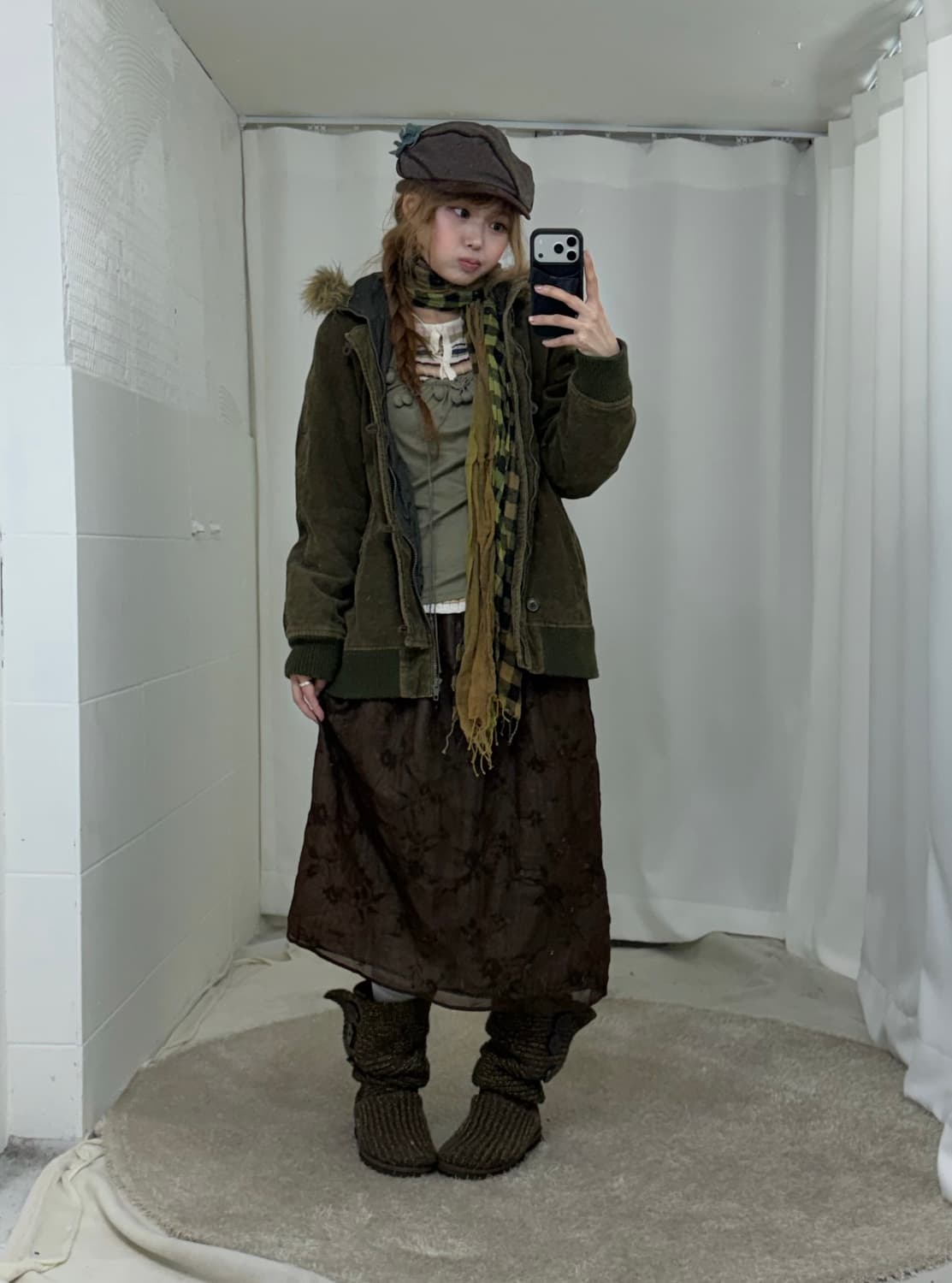 두쫀쿠 녹차 브라운 하구미 모리걸 코디세트 상품이미지1