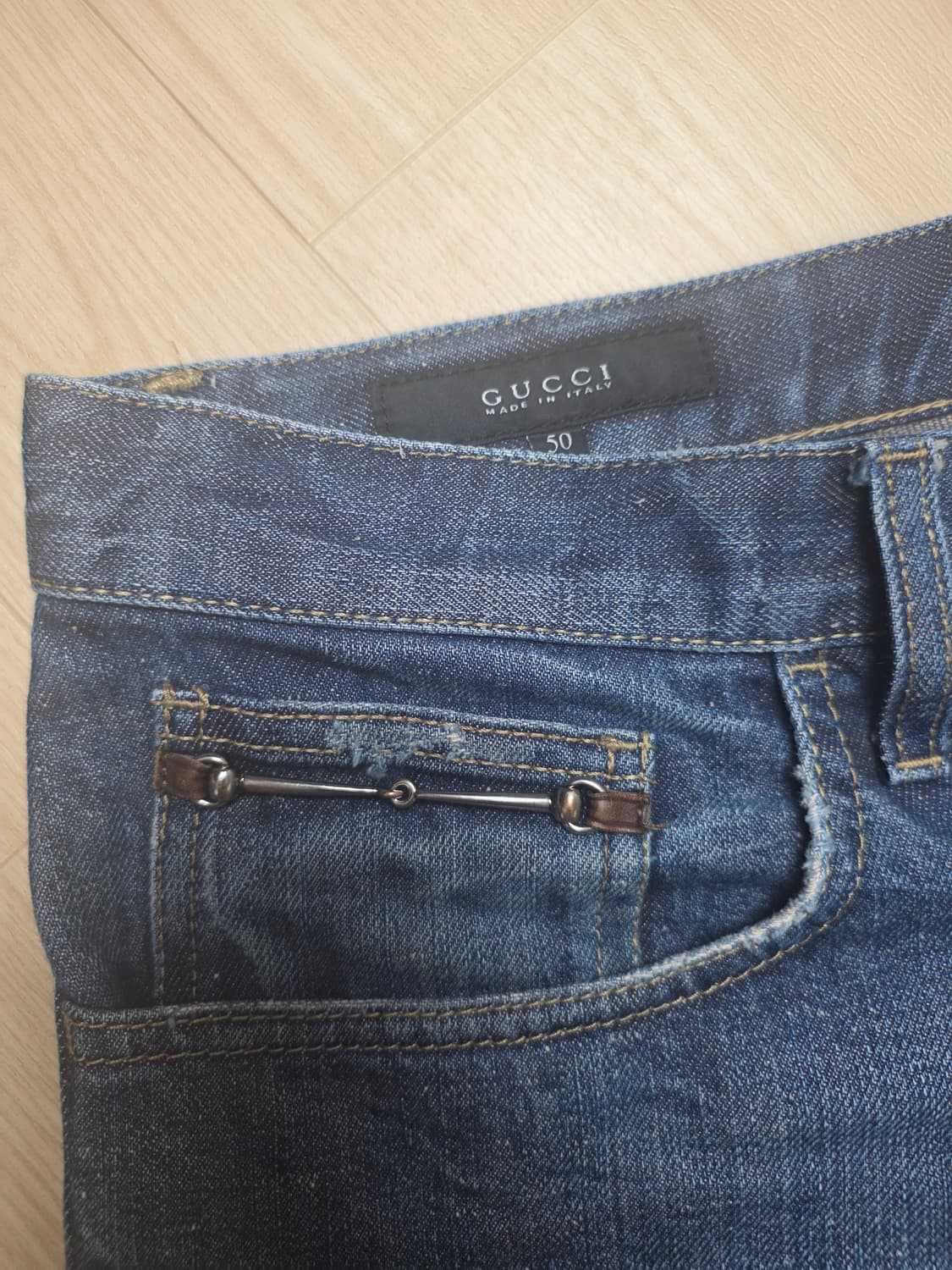 구찌 청바지 데님팬츠 50-허리 47.5, 총장 99.5 상품이미지3