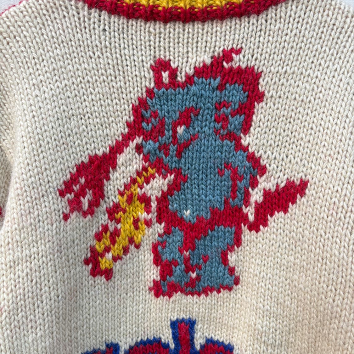 Ted Company 90s 테드컴퍼니 코위찬 니트 집업 상품이미지3