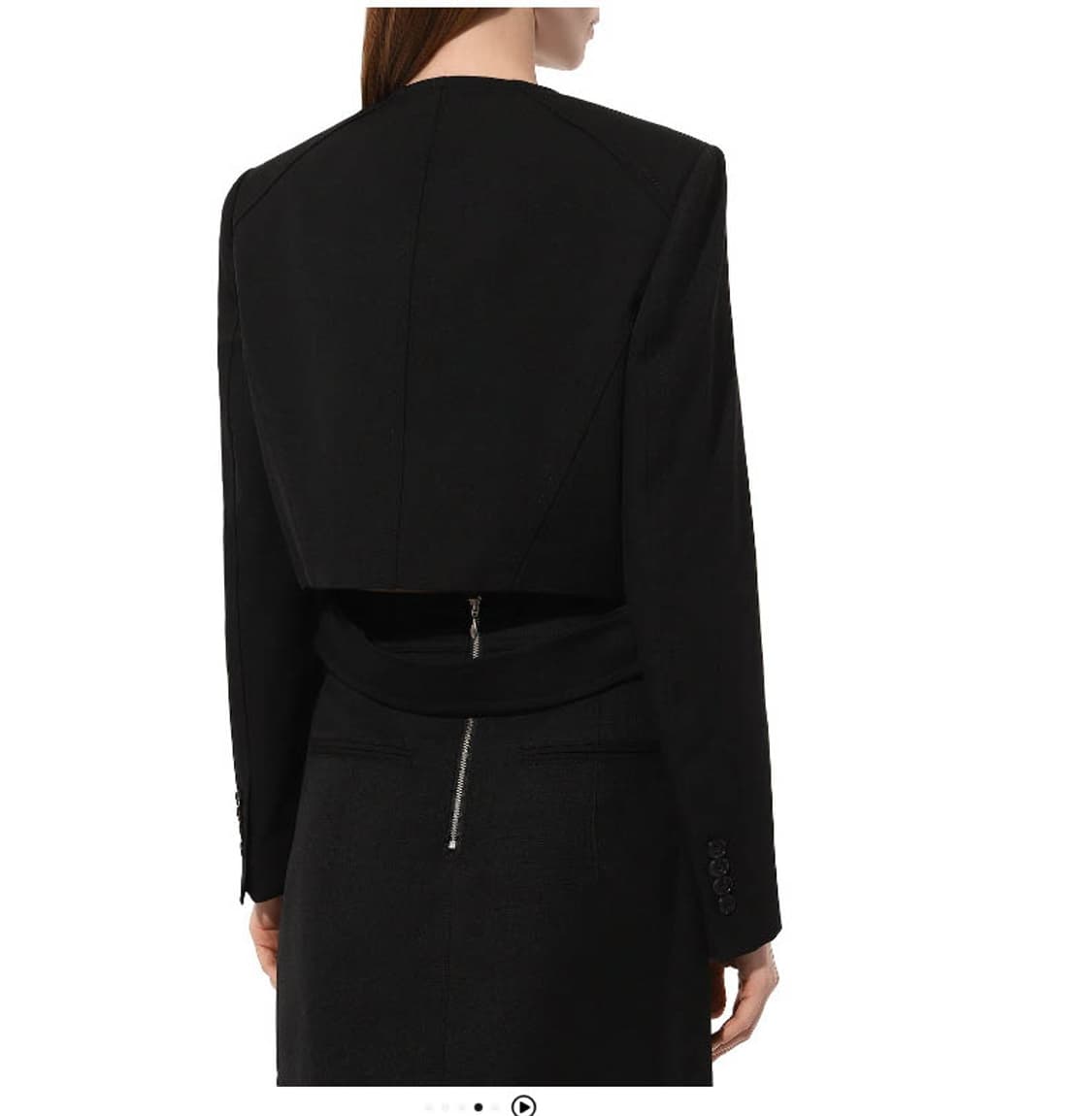 [미사용] 준지 여성 크롭 자켓 블랙 34 상품이미지8