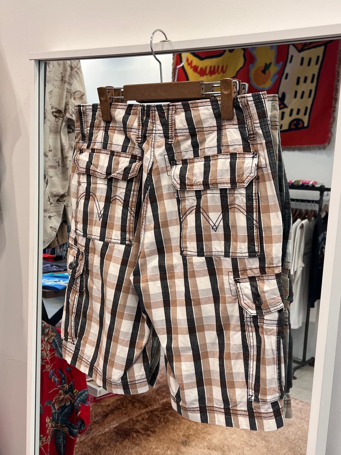 Levis 리바이스 체크 카고 하프 팬츠 (32inch) 상품이미지5
