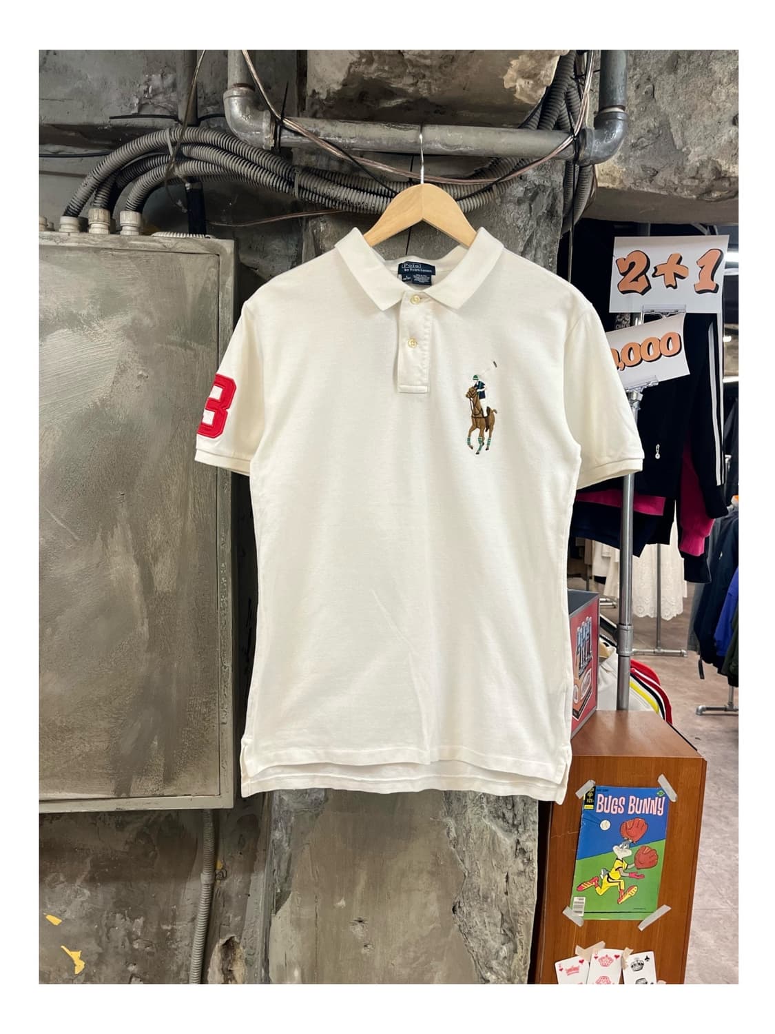 폴로 랄프로렌 빅포니 반팔 카라티 화이트 L #csz3798 상품이미지1