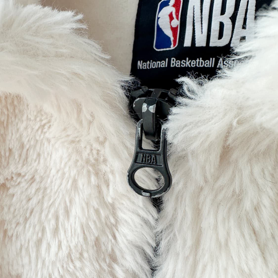 NBA LA레이커스 보아 플리스 롱 후드 집업 아이보리 XS 상품이미지7