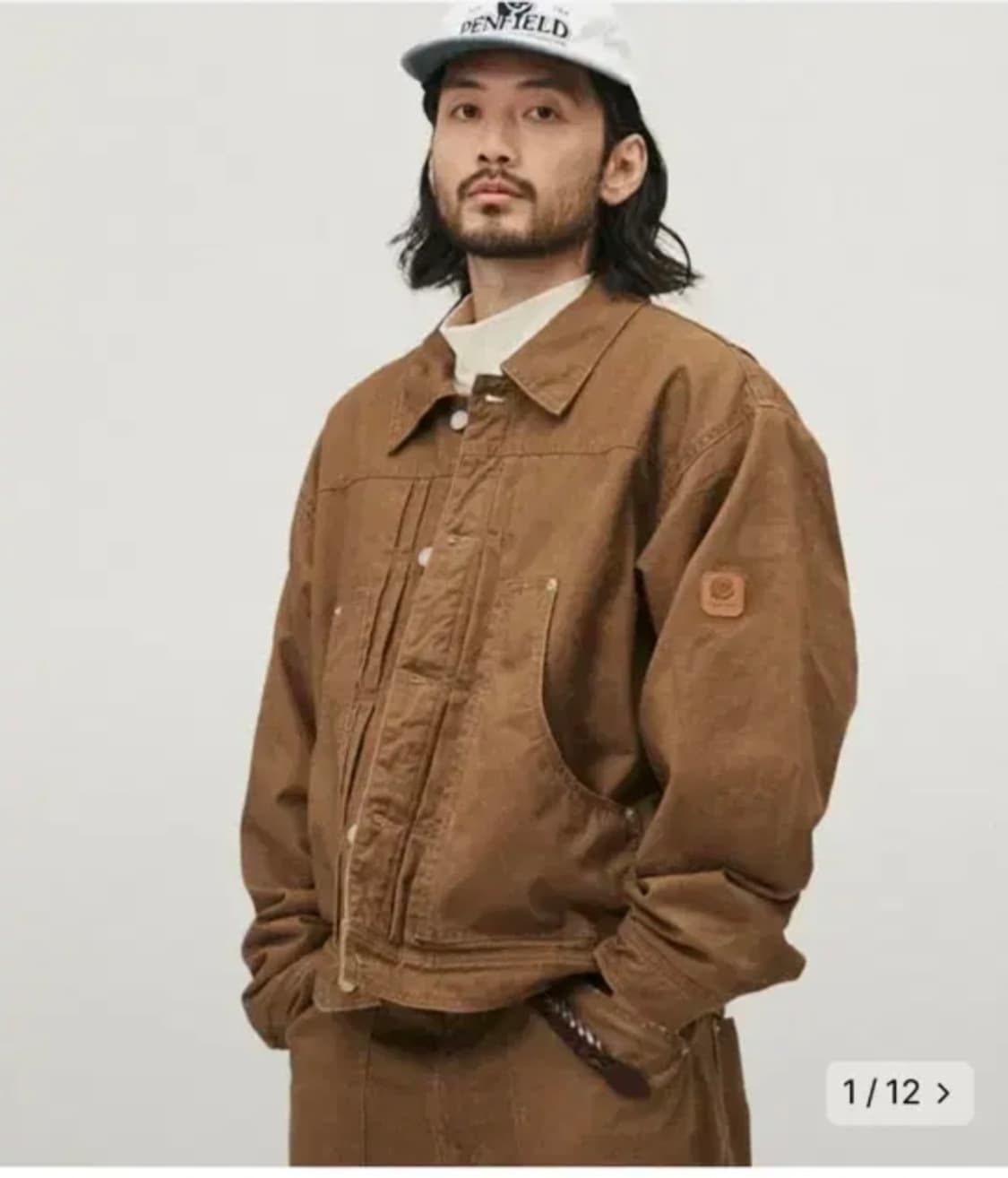 펜필드 브라운 코튼 워크 자켓 M 상태 굿 상품이미지1