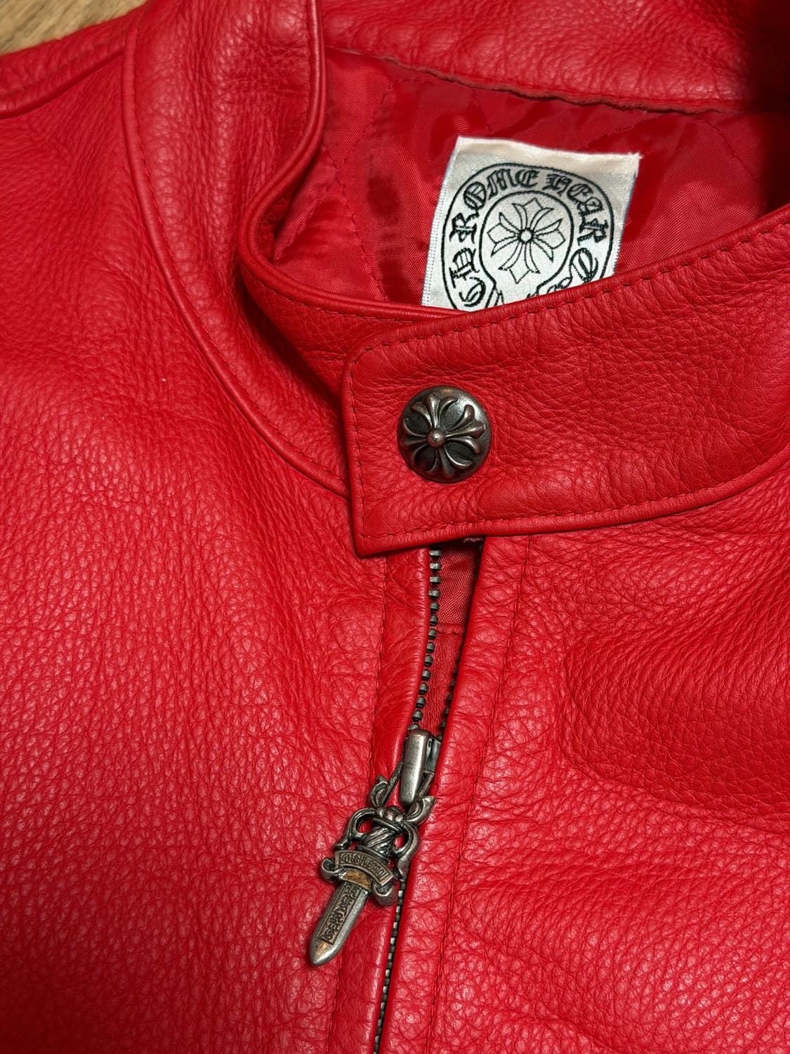 크롬하츠 레더자켓 레드 상품이미지5