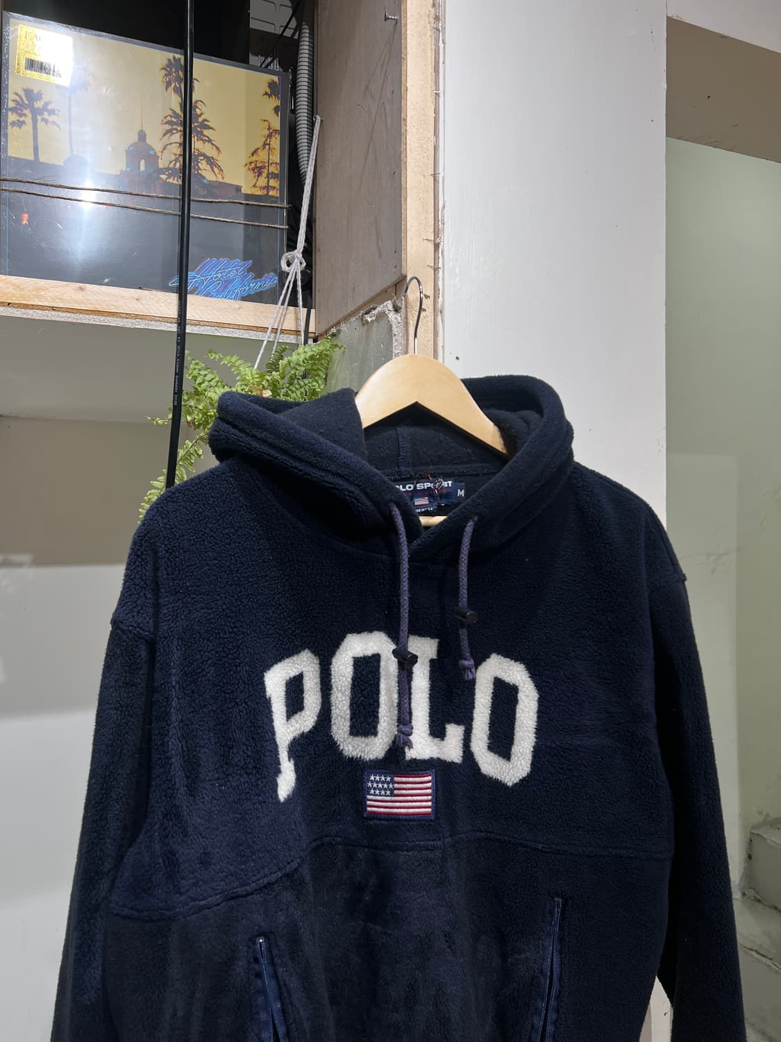 폴로 스포츠 usa 스펠아웃 플리스 후드 티셔츠 상품이미지1