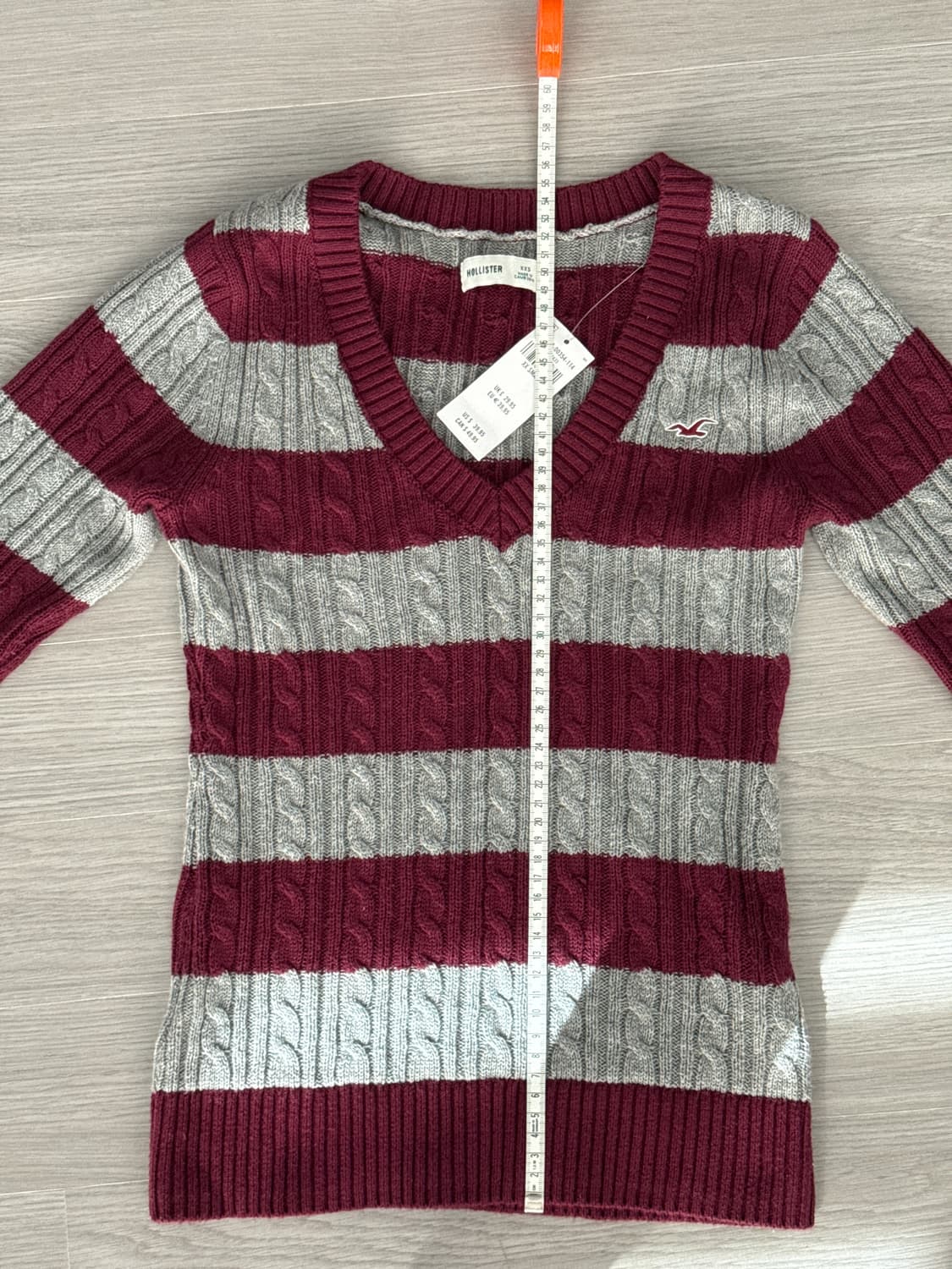 홀리스터 케이블 니트 아이콘 브이넥 스웨터 상품이미지3