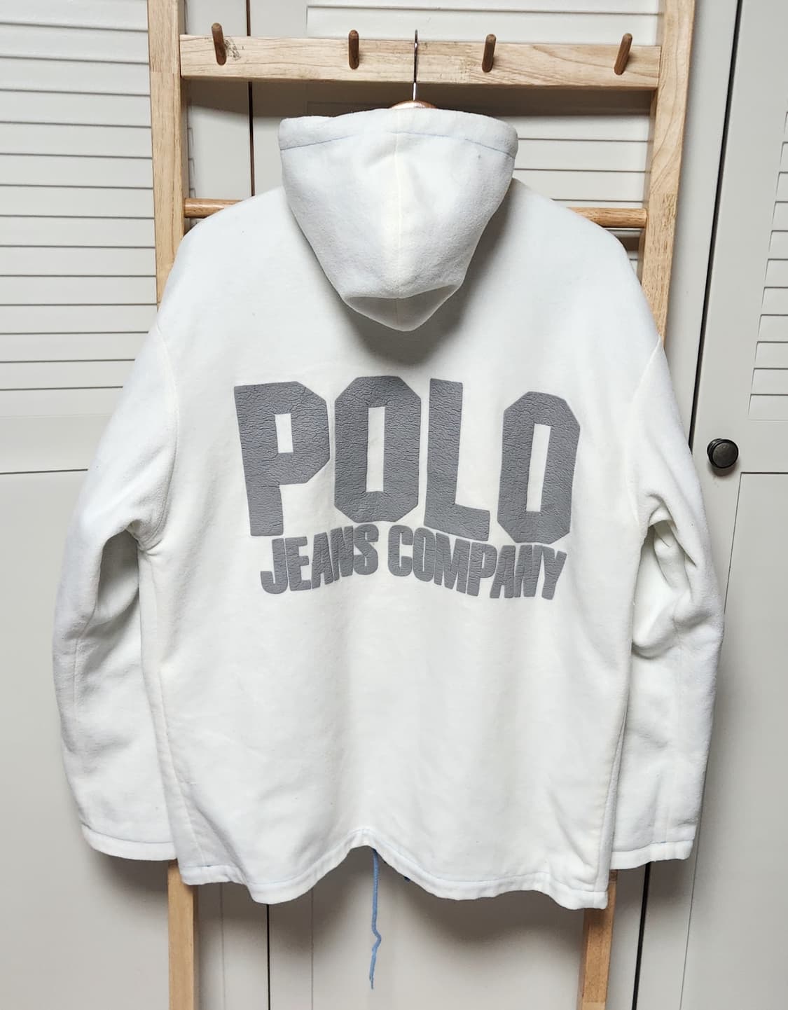 XL 폴로 스포츠 USA 성조기 빅로고 90S 양면 바람막이 후리스 자켓 상품이미지2