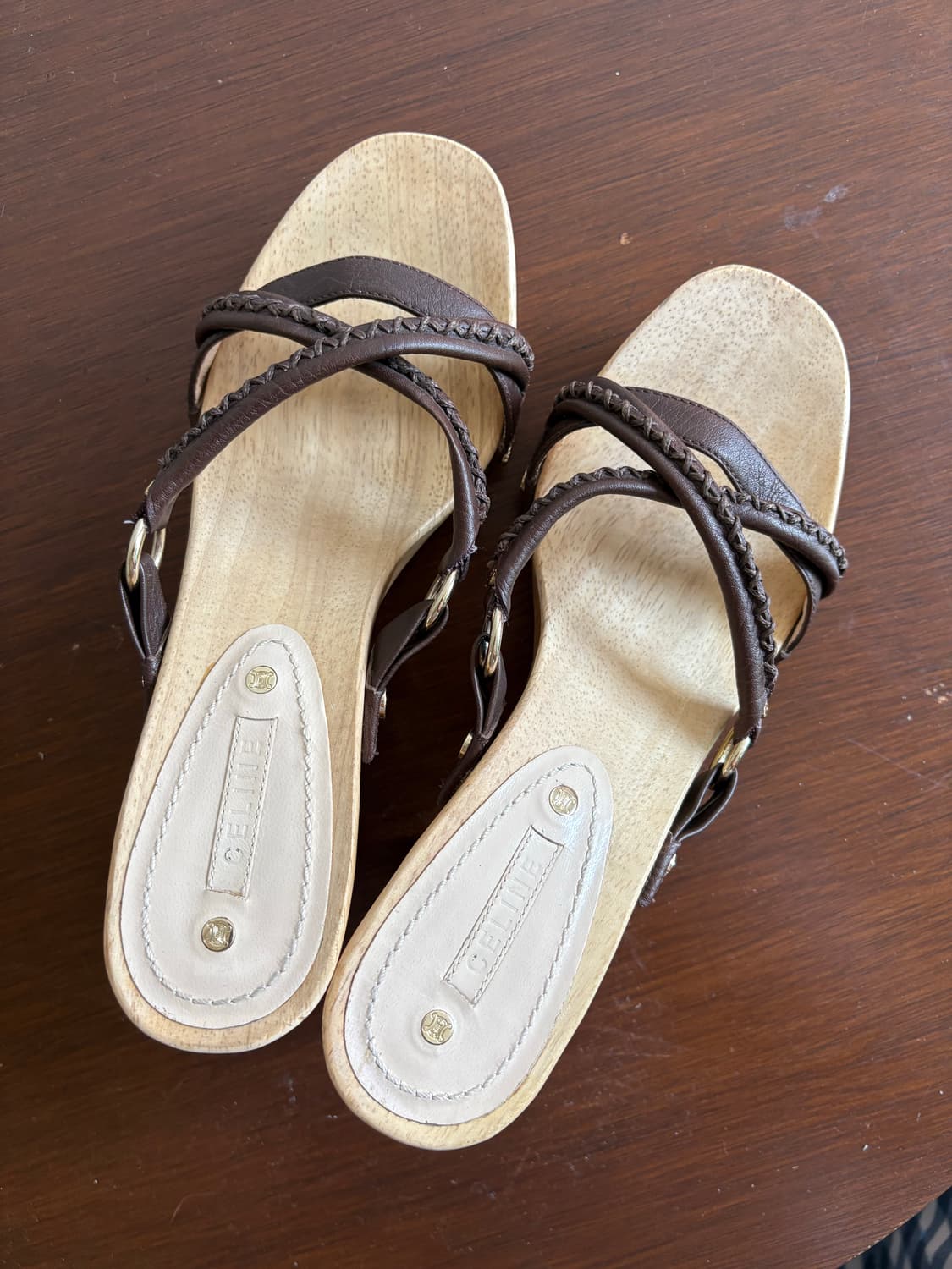 Celine wood leather sandle 상품이미지5