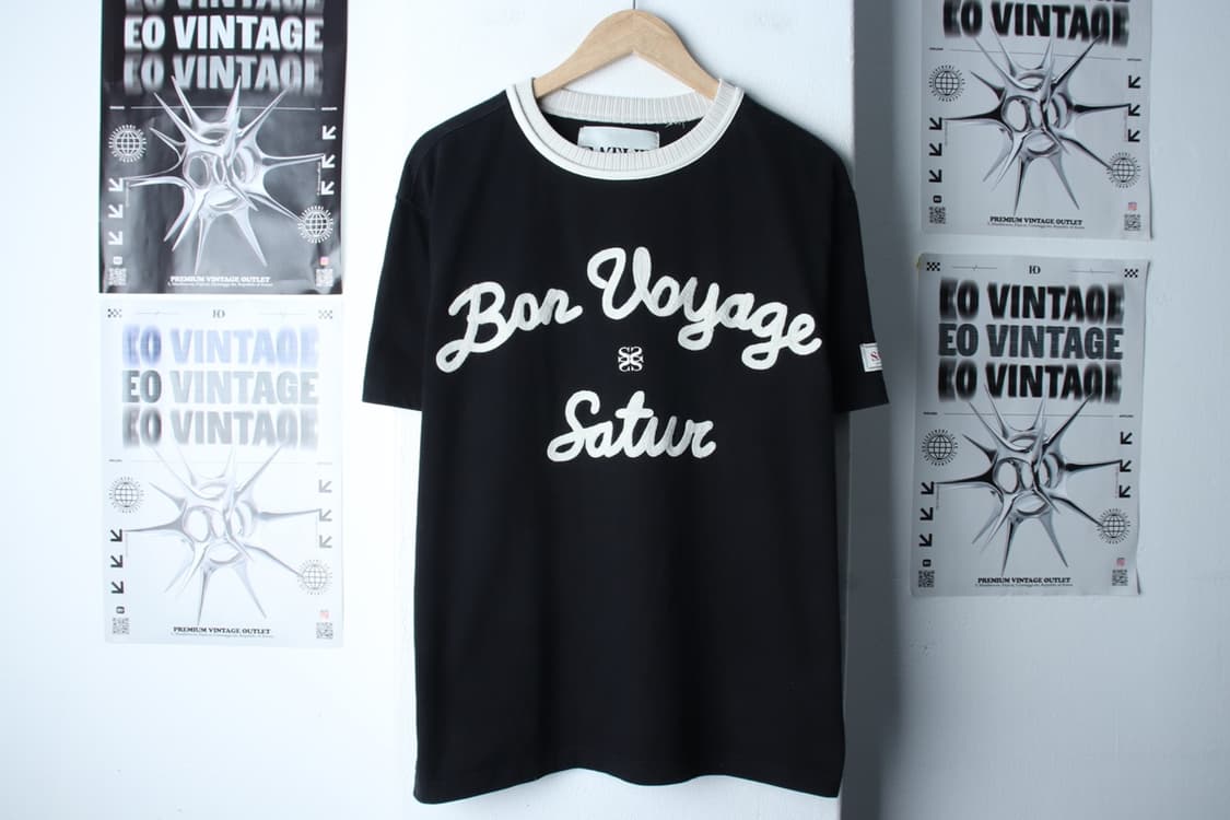 (L-XL) 새터 반팔 티셔츠 레터링 블랙 놈코어-H31811 상품이미지2