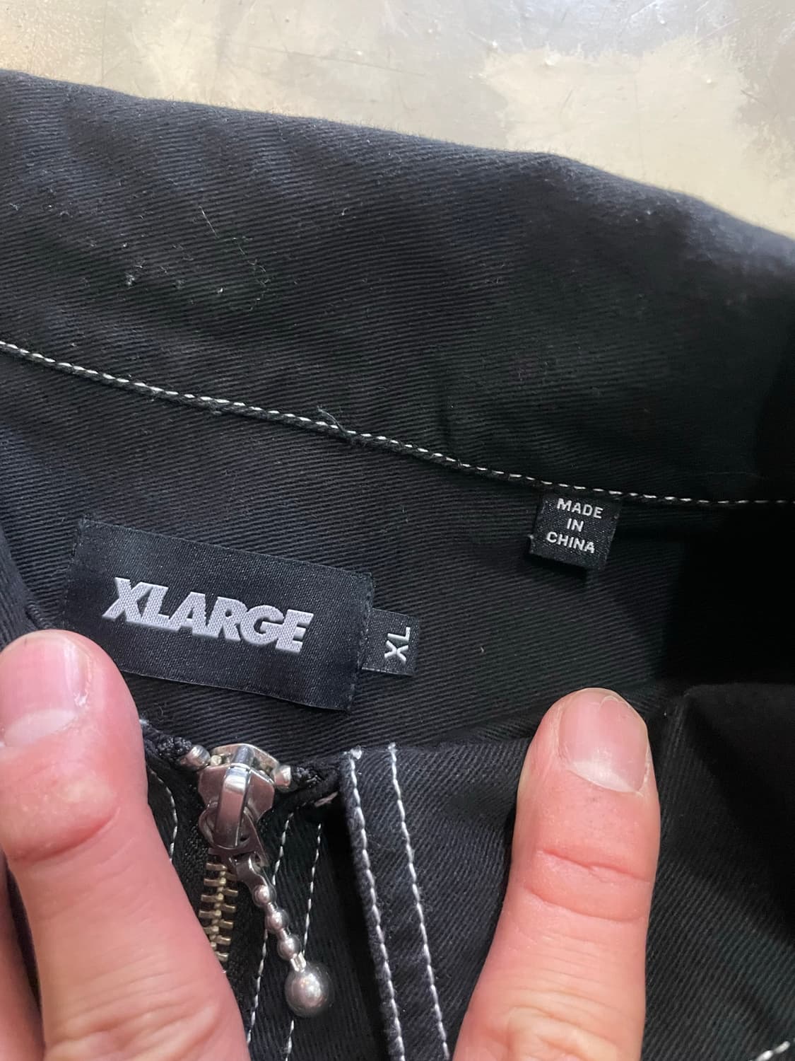 XLARGE 반팔 집업 블랙 XL 상품이미지4