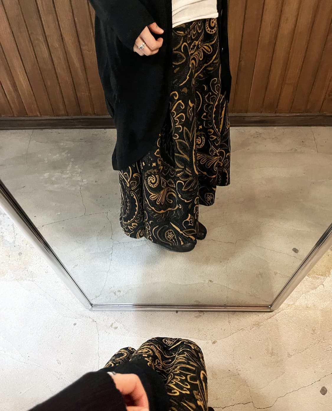 FRENCH FAVE paisley jacquard flare skirt 상품이미지3