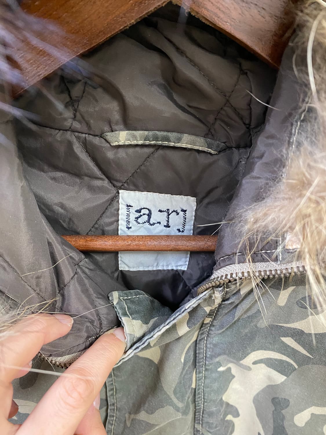 AR 후드 퍼 카모 패딩 상품이미지4