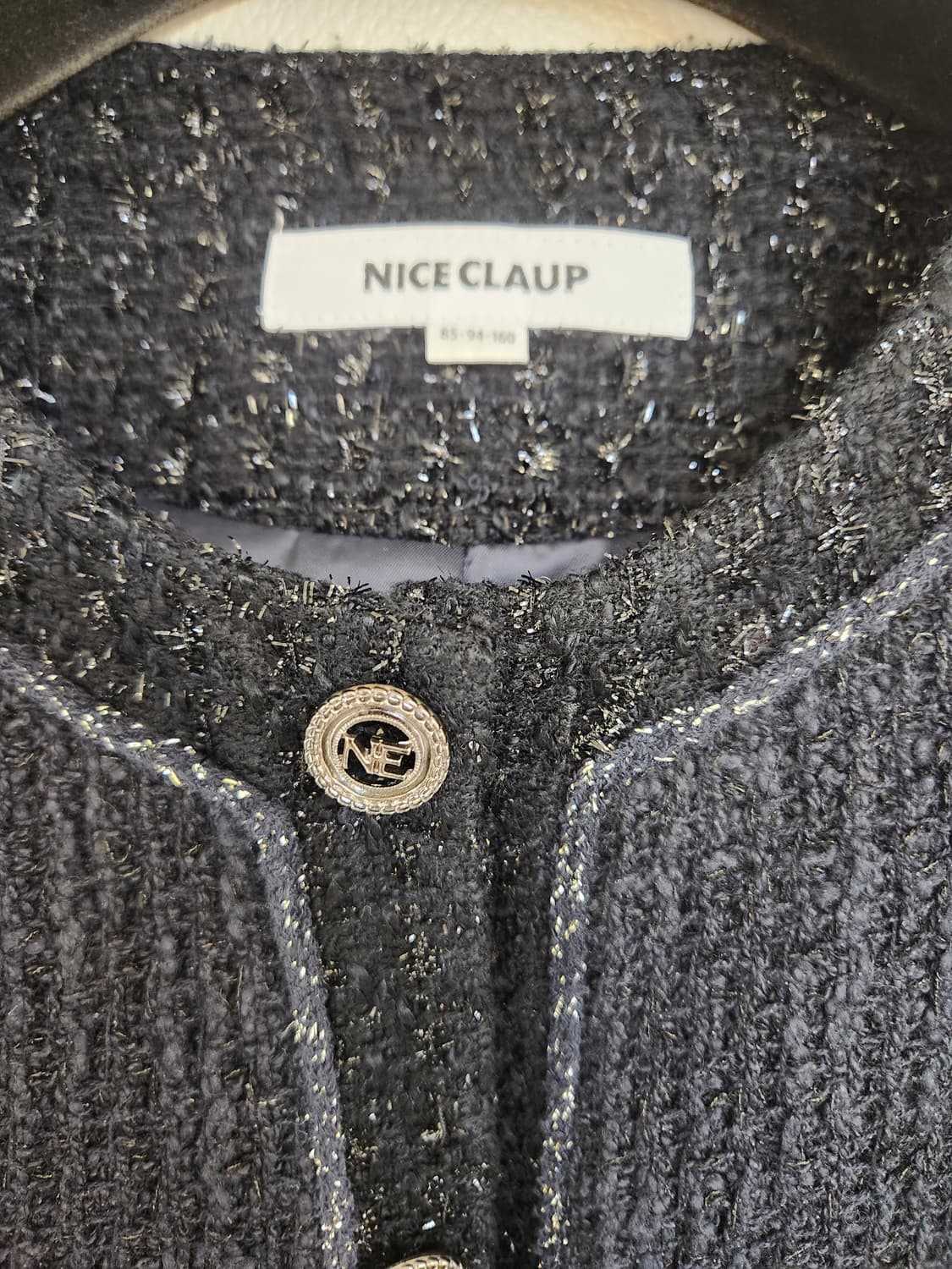 (블랙색상) 나이스클랍 트위드자켓  55사이즈 상품이미지7