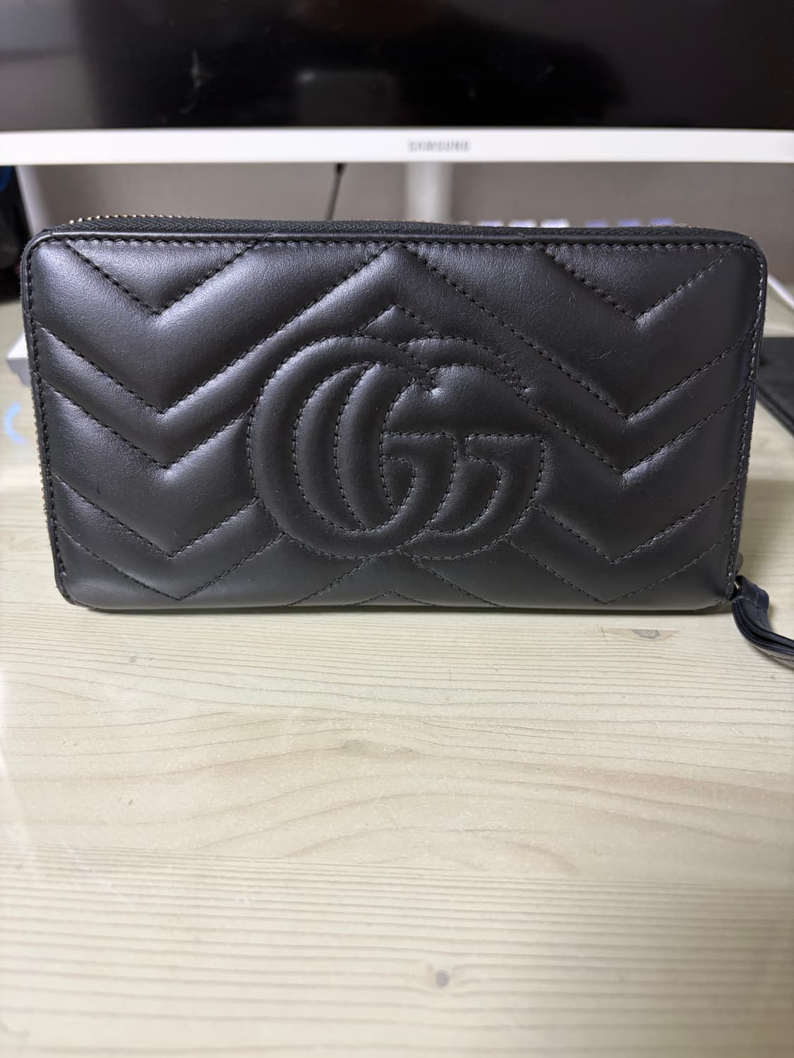 구찌 GG 마몽 마틀라세 집 어라운드 장지갑 상품이미지2