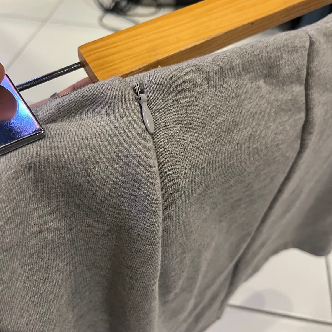 이미스 로즈 스웻 미니 스커트 멜란지 그레이 새상품 상품이미지4