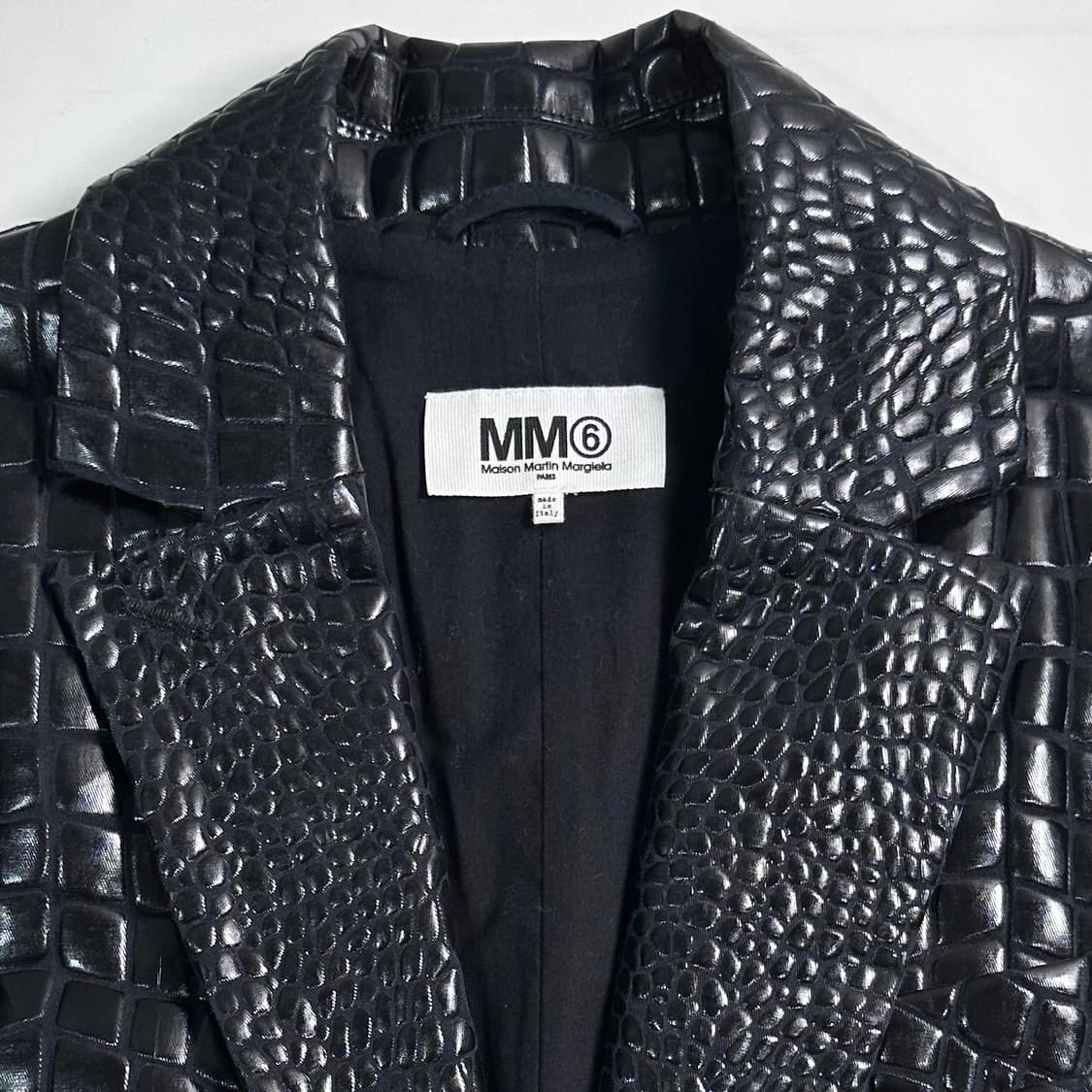 MM6 메종 마르지엘라 크로커다일 코튼 블레이저  상품이미지5