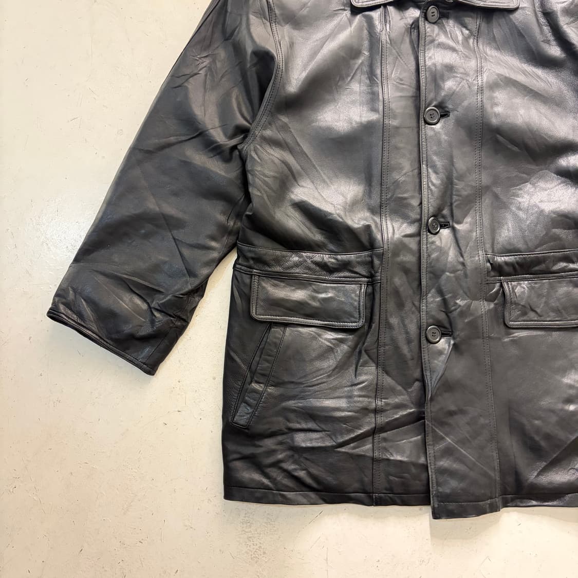 90s DISCO 빈티지 양가죽 자켓 XL 상품이미지3