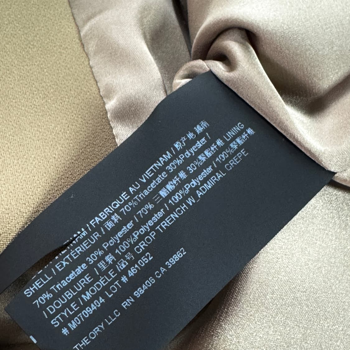 띠어리 크롭 트렌치 코트 상품이미지5