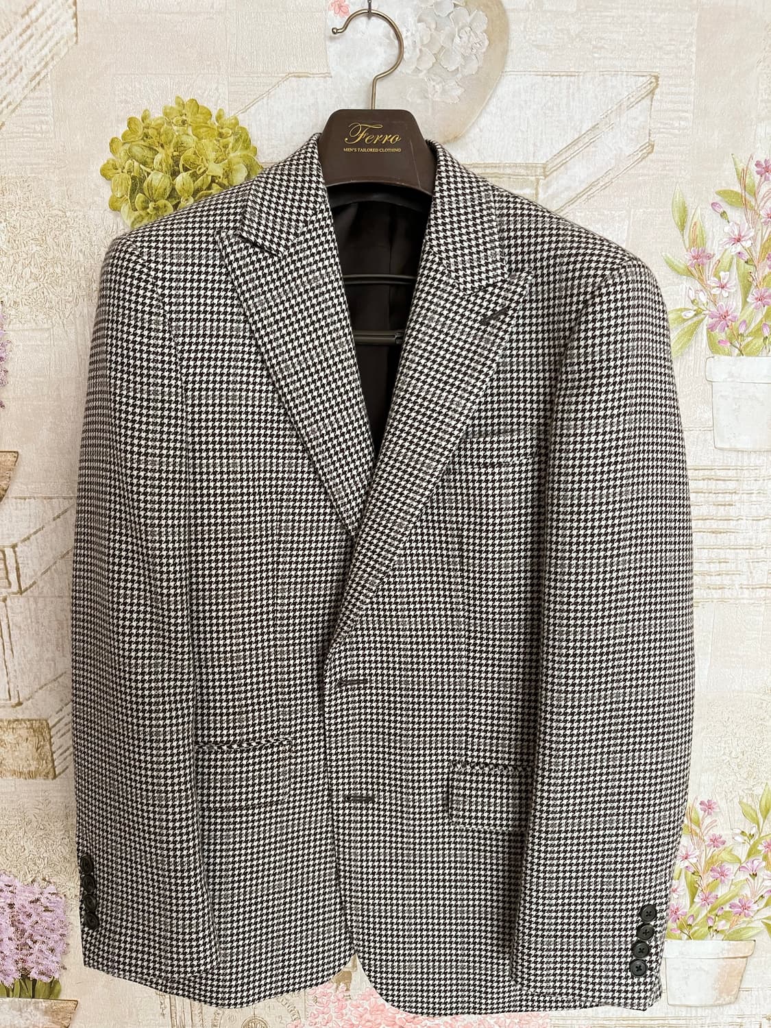 STCO 하운드투스 베이지 피크드 싱글 울자켓 L 100 상품이미지1