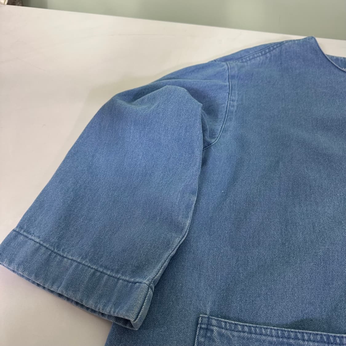 우먼OS 스튜디오톰보이 A라인 연청워시드 데님원피스 상품이미지5