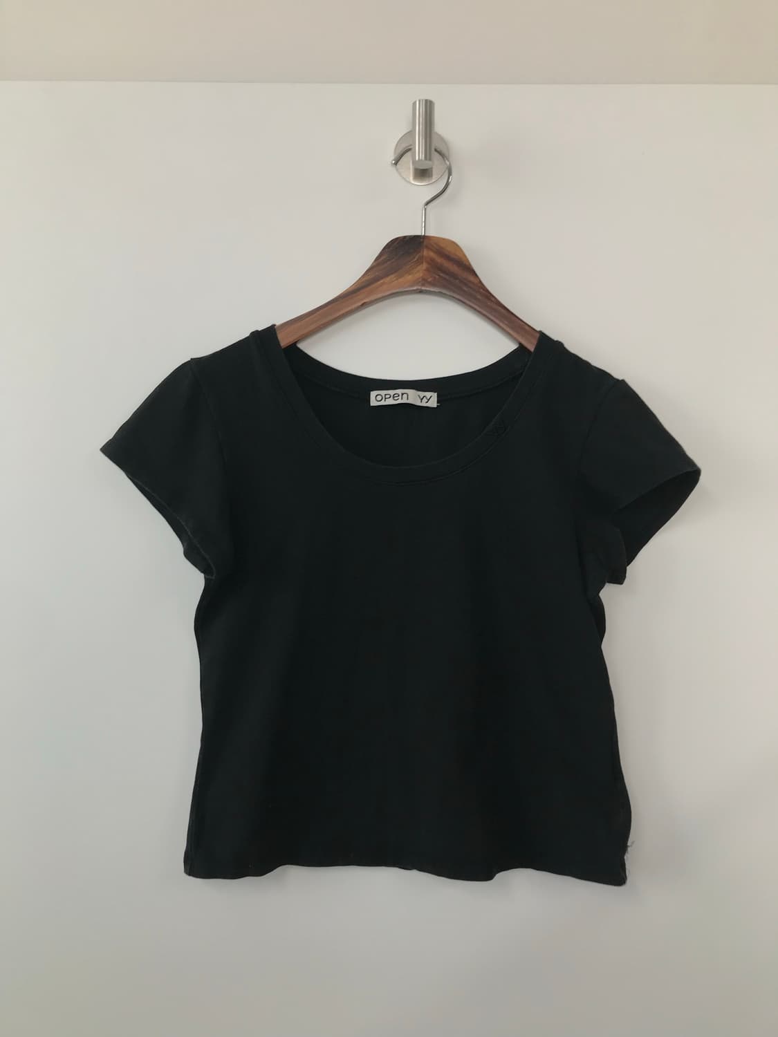 오픈와이와이 캡소매 블랙 반팔 티셔츠 상품이미지2