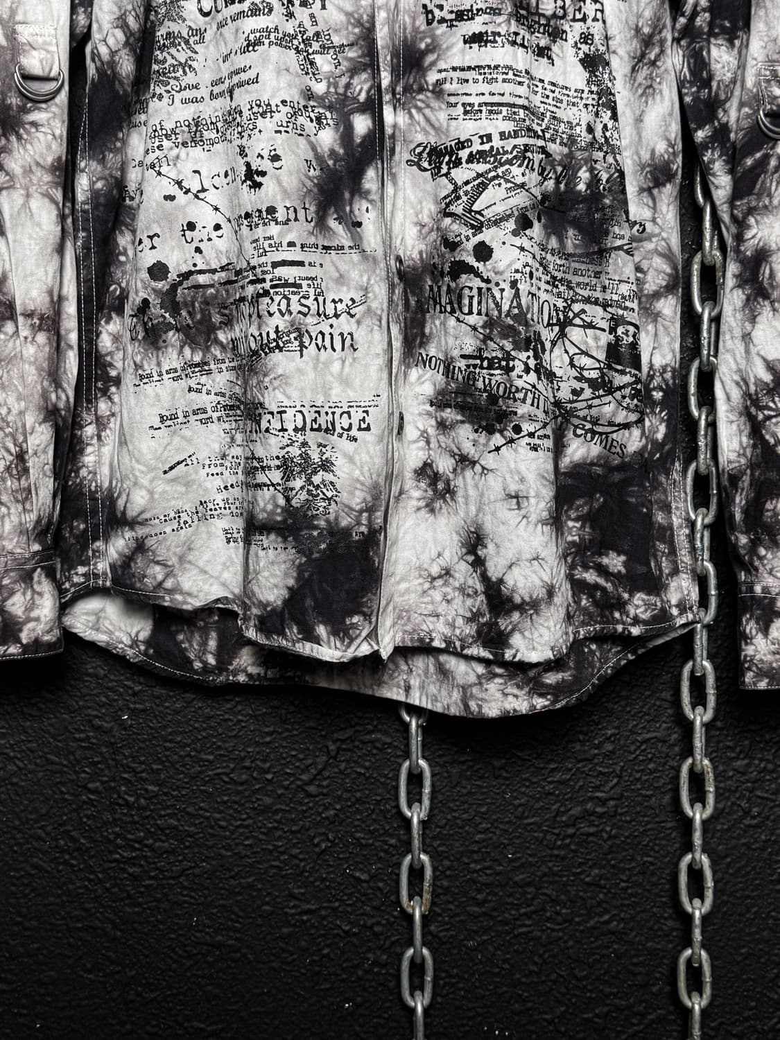 Tie-dye & Lettering Hooded Shirt Jacket  상품이미지9