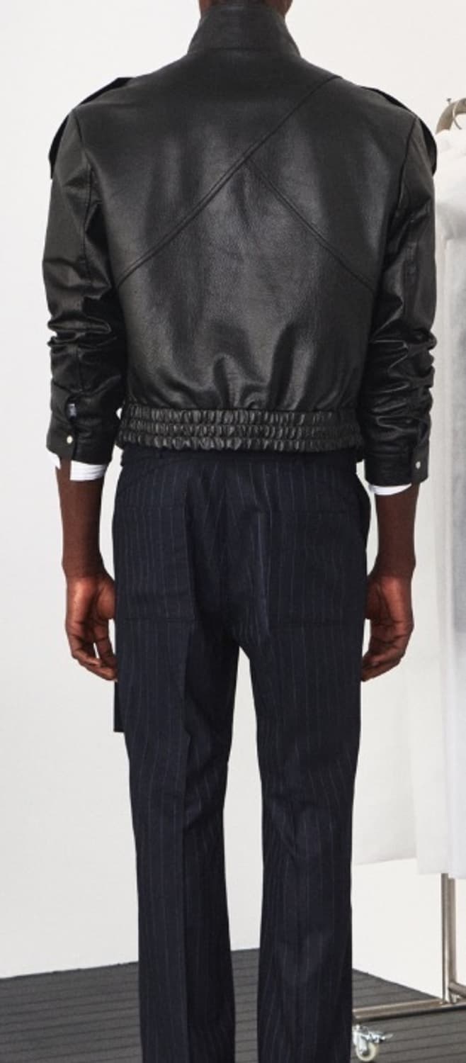 웨이비니스 하이넥 레더 자켓 상품이미지3