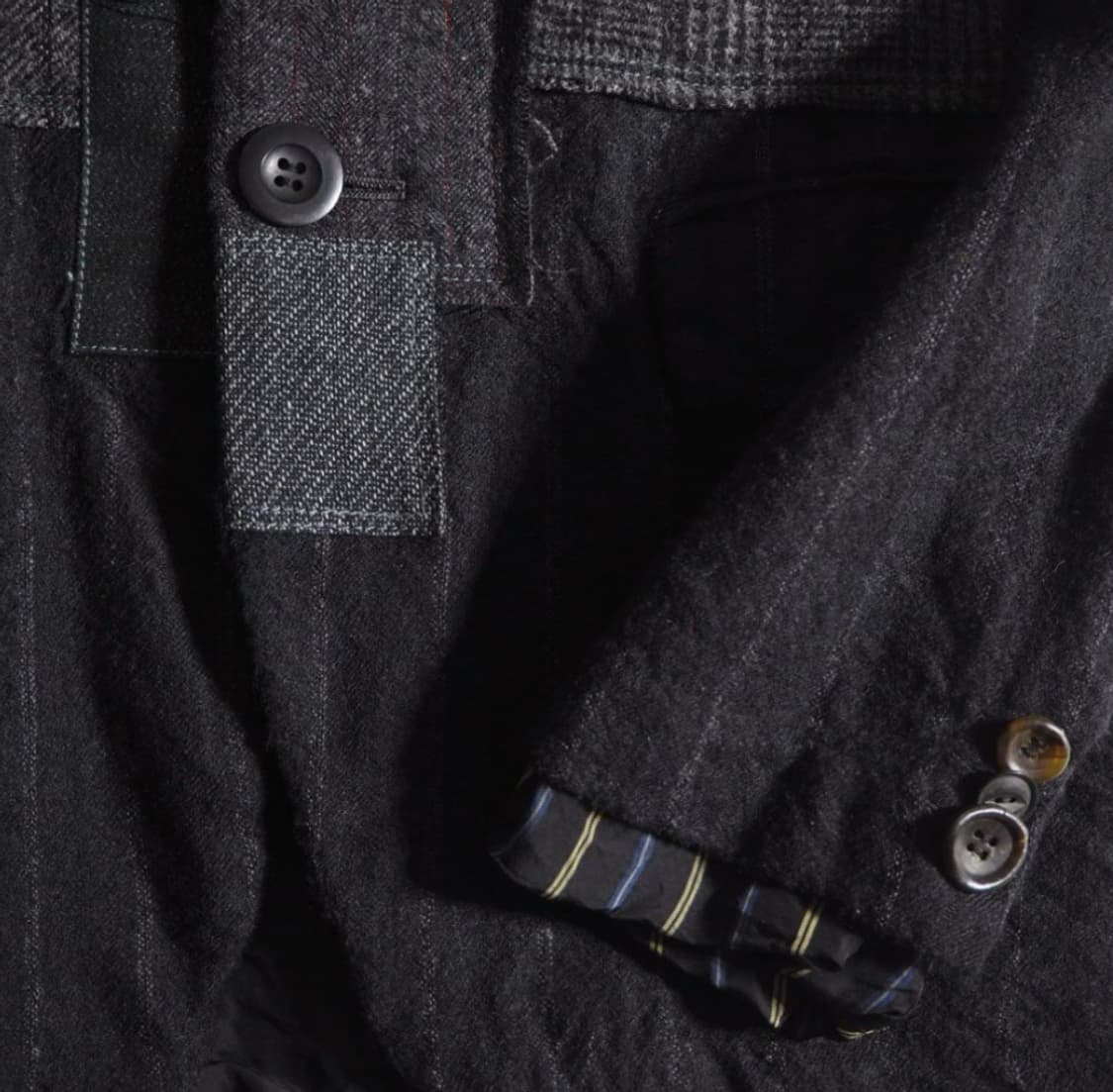 12AW 준야와타나베 패치워크 축융울 자켓 상품이미지5