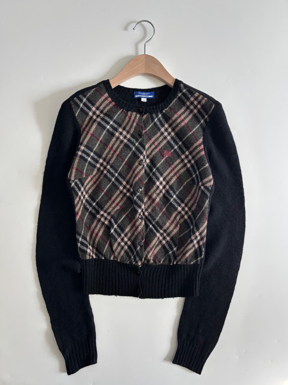 Burberry 버버리 블루 라벨 체크 니트 가디건 상품이미지7