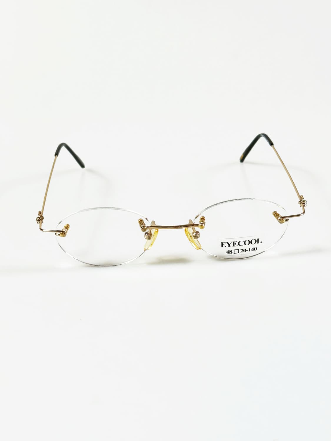 90s EYECOOL 무테 오벌 골드 메탈 빈티지 안경 상품이미지1