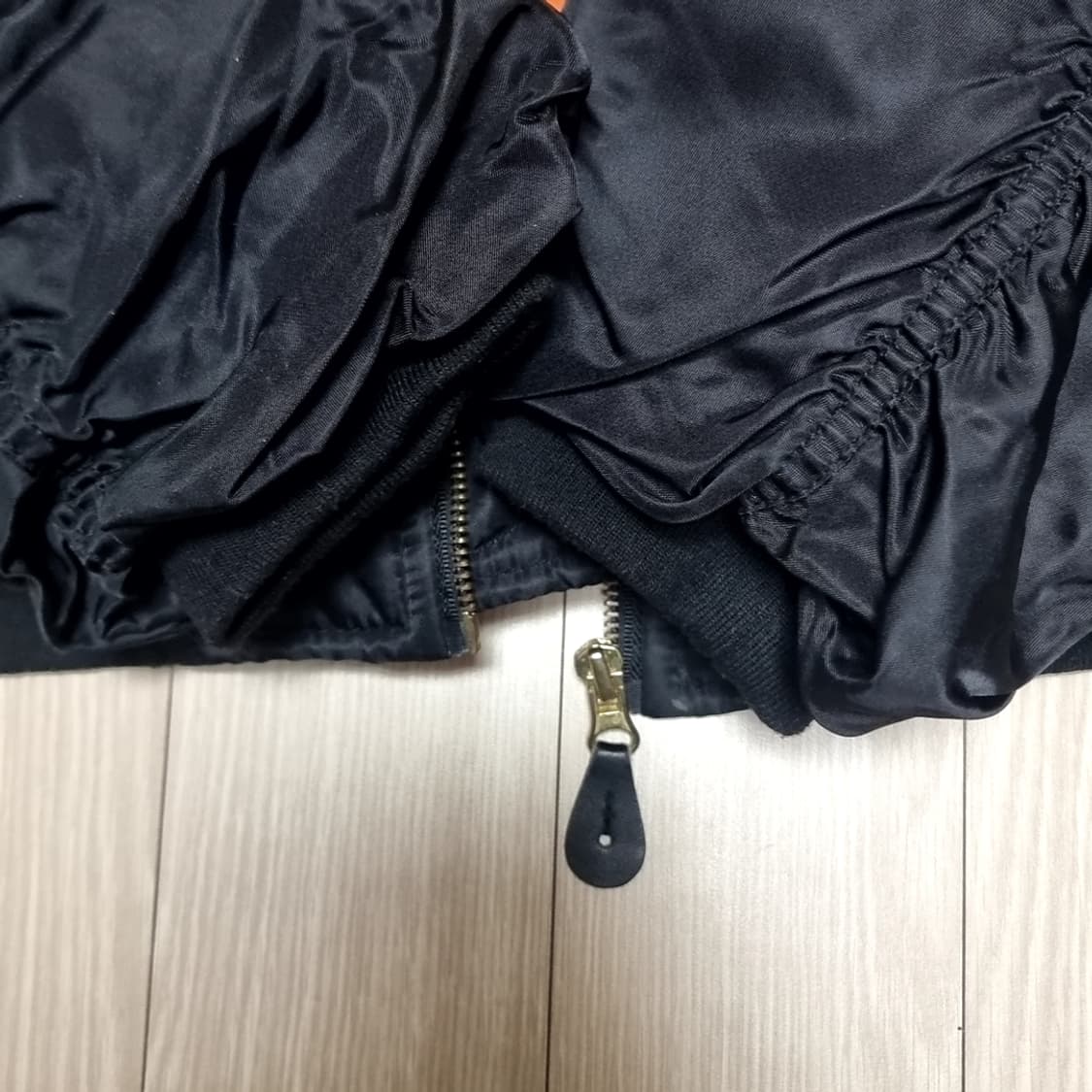 베트* 블랙 MA-1 항공 점퍼 오렌지 안감(free) 상품이미지2