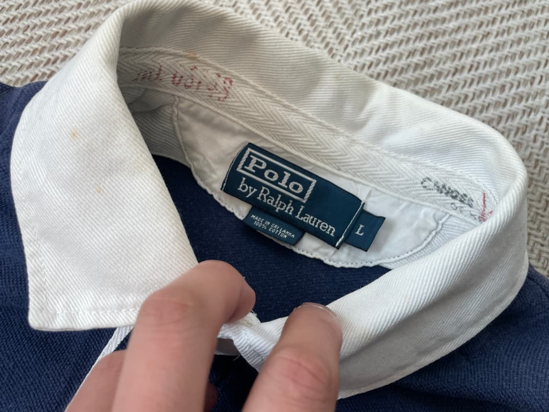 폴로 랄프로렌 네이비 카라 반팔티  J03625 상품이미지4