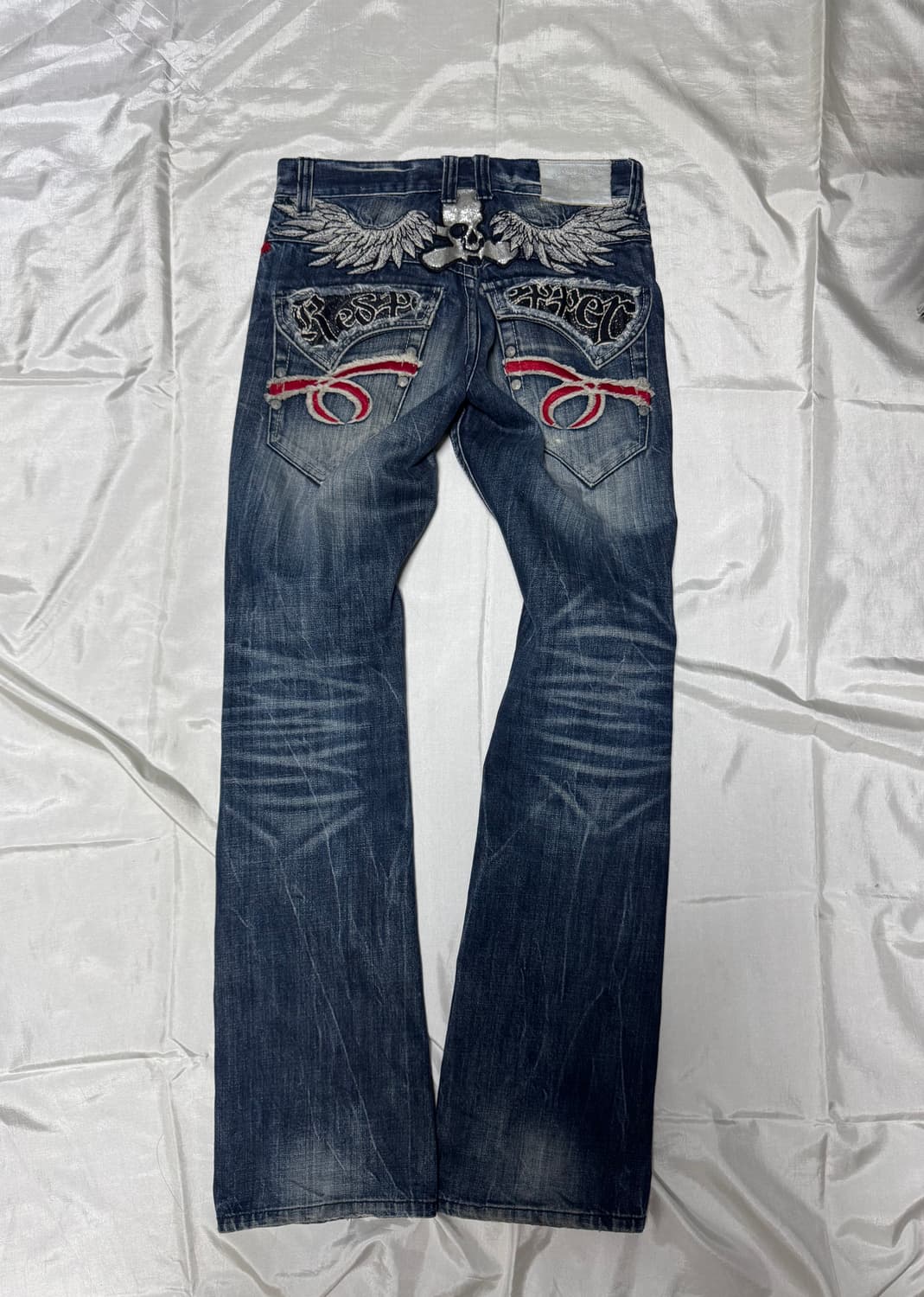 Red pepper 0O's 00sskull embroider denim 상품이미지1
