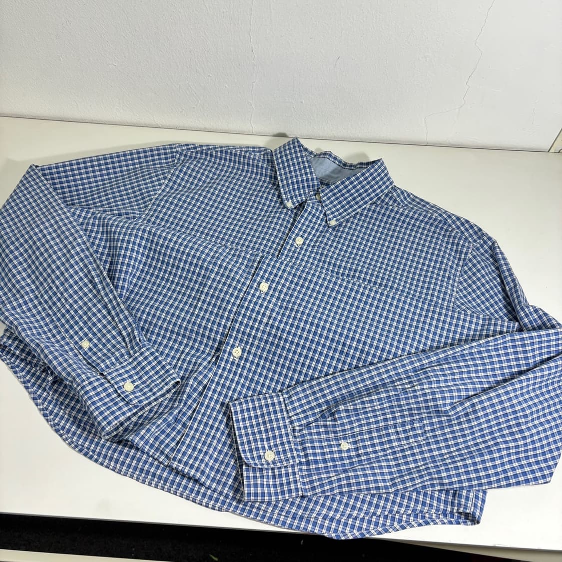 L-XL 챕스랄프로렌 오버핏 원포켓 체크셔츠 남방 상품이미지3