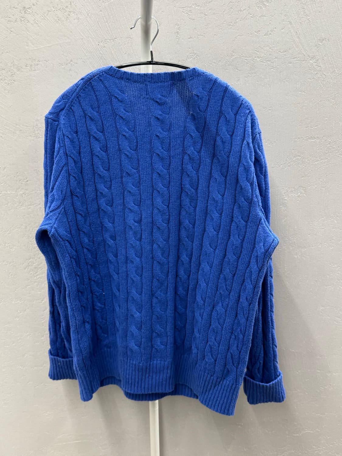 폴로 랄프로렌 케이블 니트 블루 M 상품이미지8