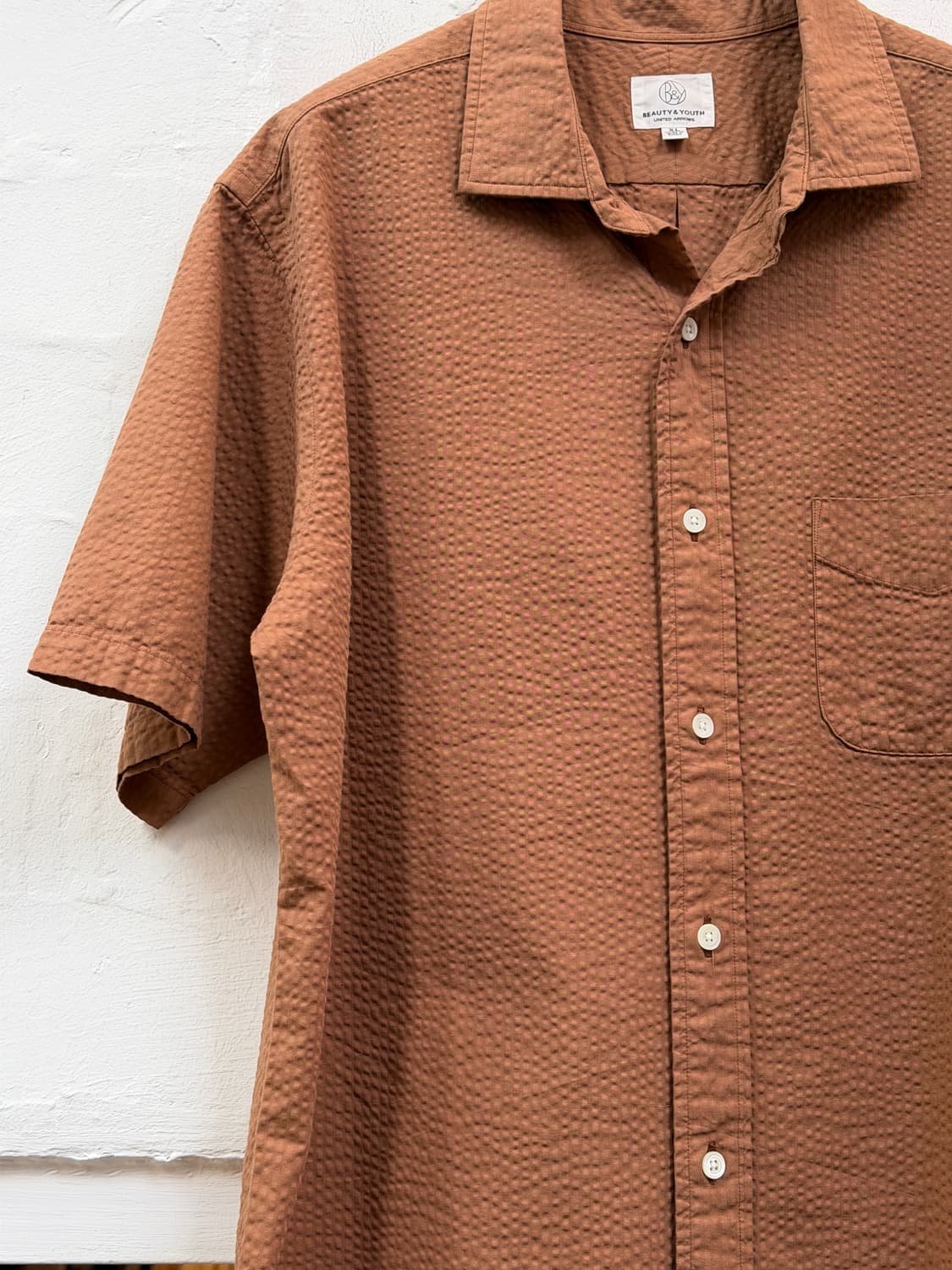 Beauty&Youth United Arrows 시어서커 반팔 셔츠 XL 상품이미지3