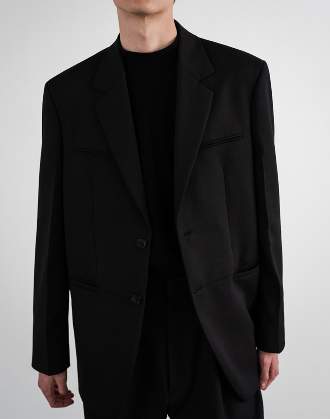 [미시착 새상품] 인사일런스 MIROGLIO 컴포터블 블레이저 BLACK 상품이미지3