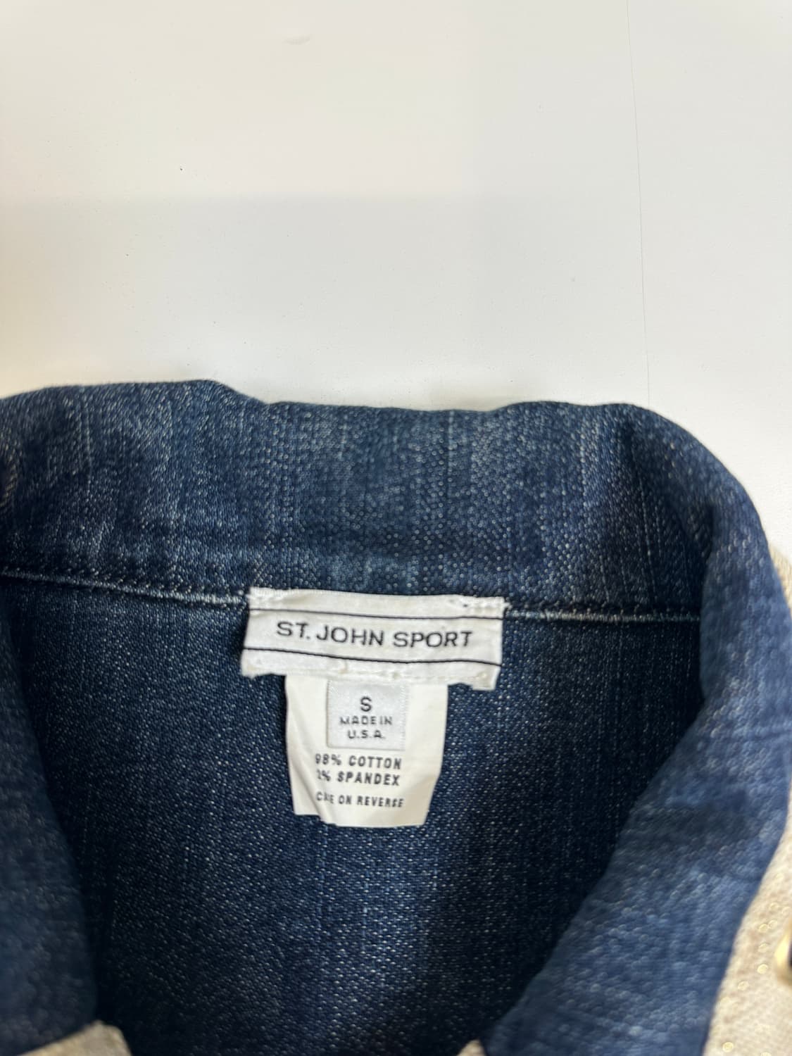 ST.JOHN 세인트존 아일렛 데님 자켓(s)riri지퍼 상품이미지3